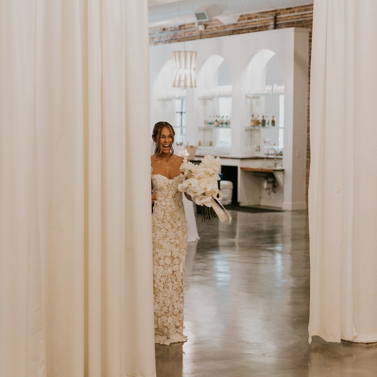 The grand reveal when our curtains open revealing the bride just before she walks down the aisle, there is nothing that beats this moment. 

Venue: @theeliawilmington
Wedding Planning &amp; florals : @brittanieraquelevents
Photographer: @lesliedeannp