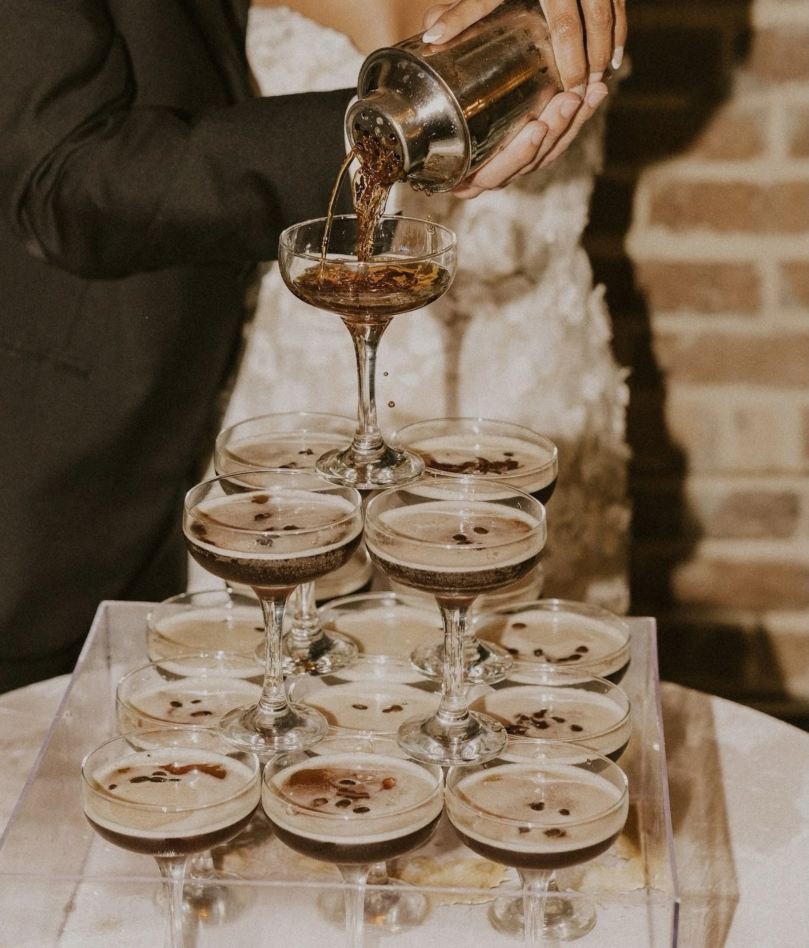 Who says you have to do a traditional champagne tower when you can make it an espresso martini tower instead?&nbsp;&nbsp;From signature cocktails inspired by your relationship to fun interactive bar moments, there are so many ways to bring your perso