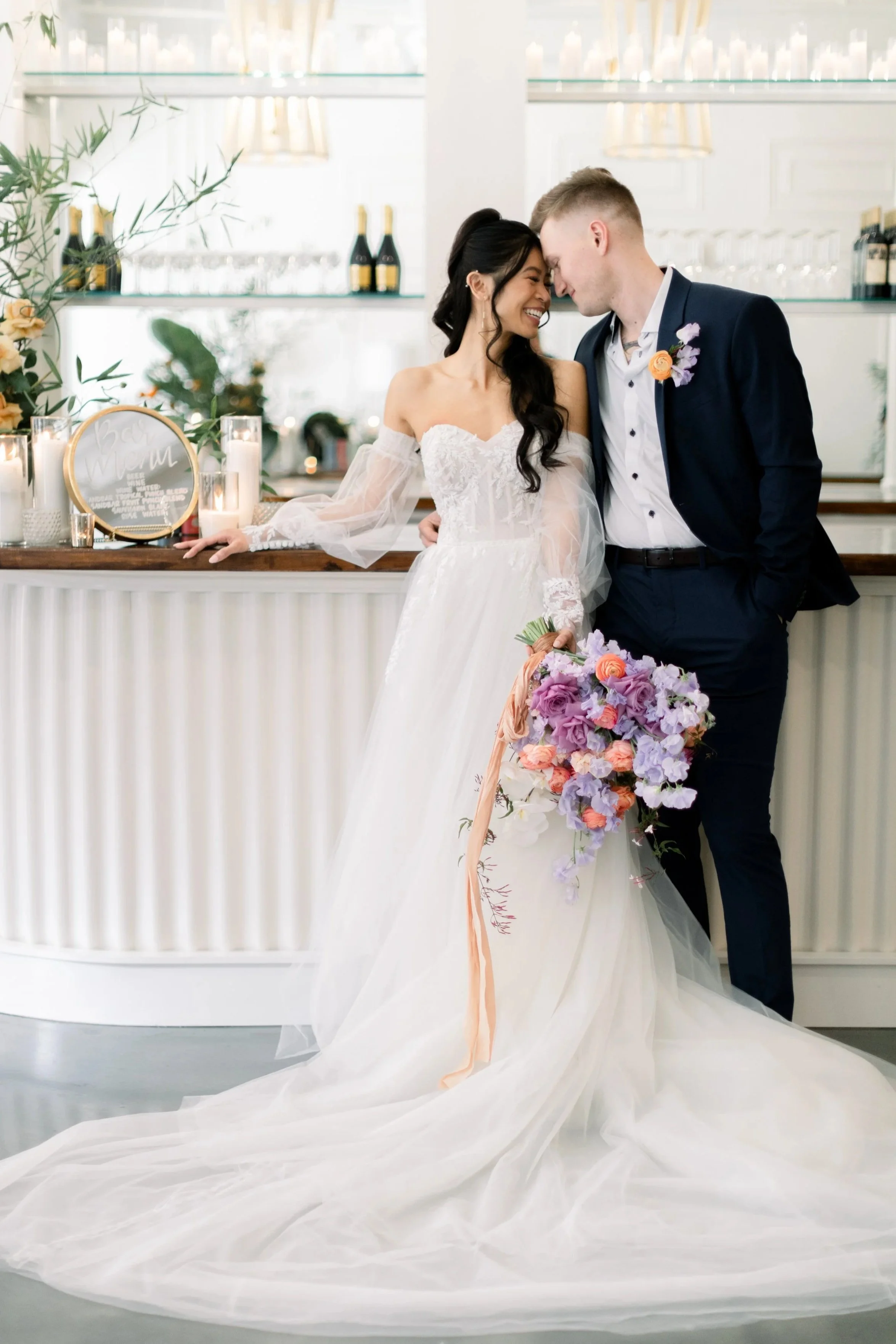 Bride and groom at Wilmington wedding