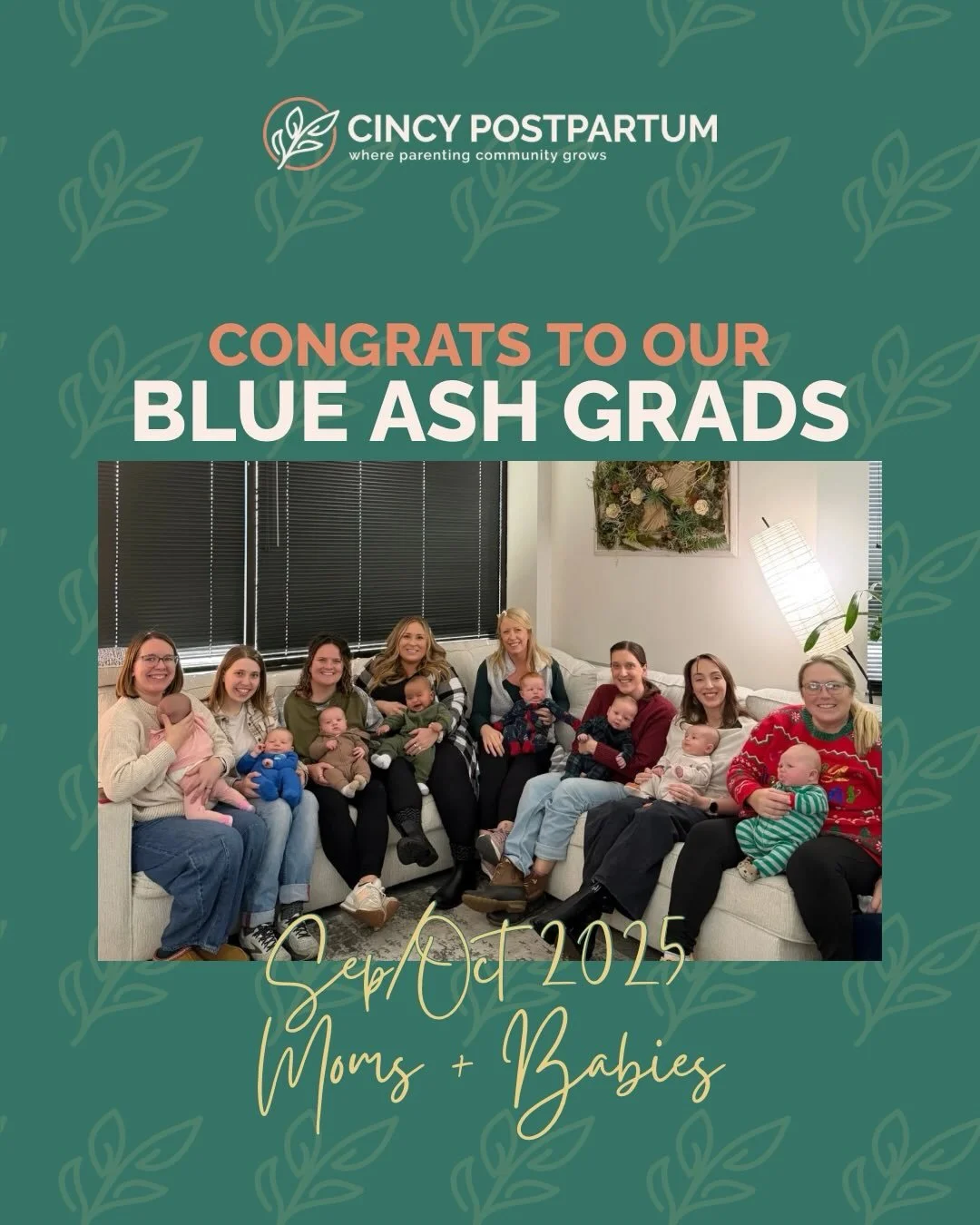 Please join us in celebrating our final 2025 graduates! 🎓 

LOOK AT THESE SMILES! In December, these Sep/ Oct 2025 babies + moms completed our Blue Ash 4th Trimester #CincyPostpartumCircles, a five-week professionally facilitated series to support t