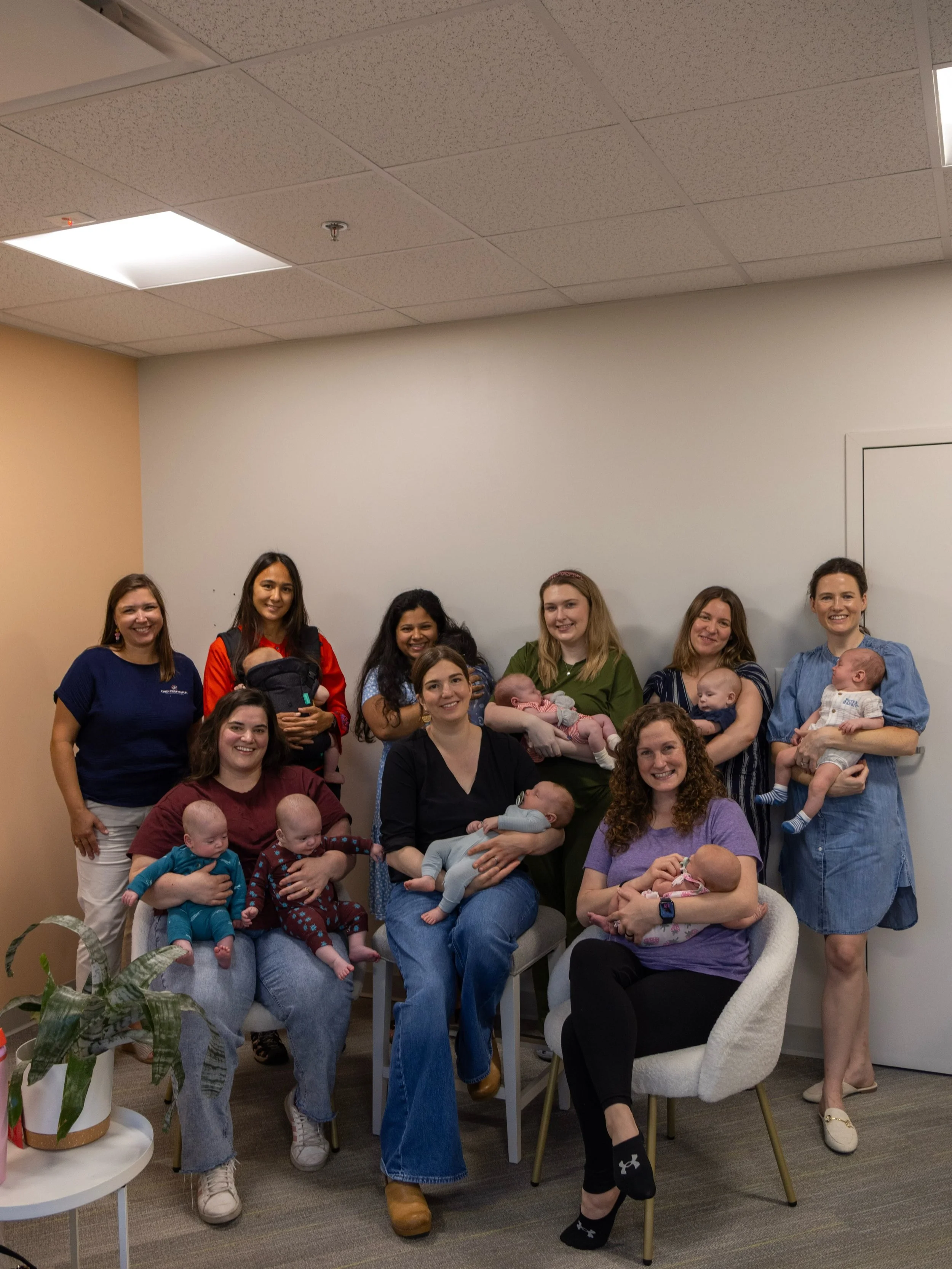 Please help us celebrate our recent Blue Ash 4th Trimester Postpartum Circle graduates! 🎓🎉

This cohort of May and June moms showed up in the thick of the newborn weeks &mdash; tired, tender, learning, laughing, feeding, healing, and figuring it ou