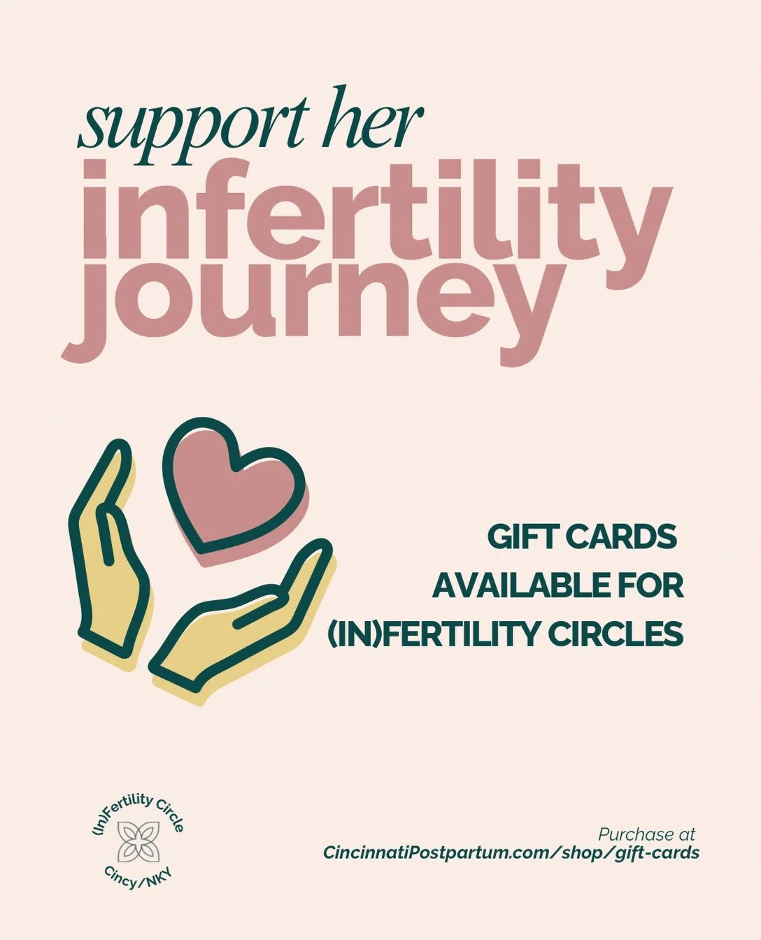 ICYMI, this fall, we&rsquo;re introducing (In)Fertility Circles &mdash; a supportive space for women navigating infertility and fertility treatment.

And, as we do for our 4th Trimester Postpartum Circles and Dads&rsquo; Circles, we offer gift cards 