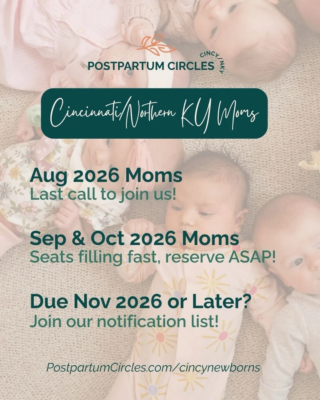 The postpartum season was never meant to be navigated alone. 🤍

Our 5-week 4th Trimester Postpartum Circles are a supportive space for moms and babies to grow through those early weeks together.

Each circle series includes:
⭕️Weekly, in-person conn