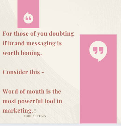 Happy Tuesday!​​​​​​​​
​​​​​​​​
For those of you doubting if brand messaging is worth honing.​​​​​​​​
​​​​​​​​
Consider this 👇🏾​​​​​​​​
​​​​​​​​
Word of mouth is the most powerful tool in marketing.​​​​​​​​
​​​​​​​​
What would it cost you if a pros