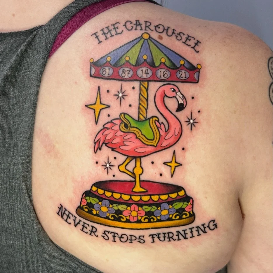 Check out this magic by @foofytattoo 
&bull;
From your favorite fandoms to beautiful florals, she got you covered&hellip; and she&rsquo;s now booking!