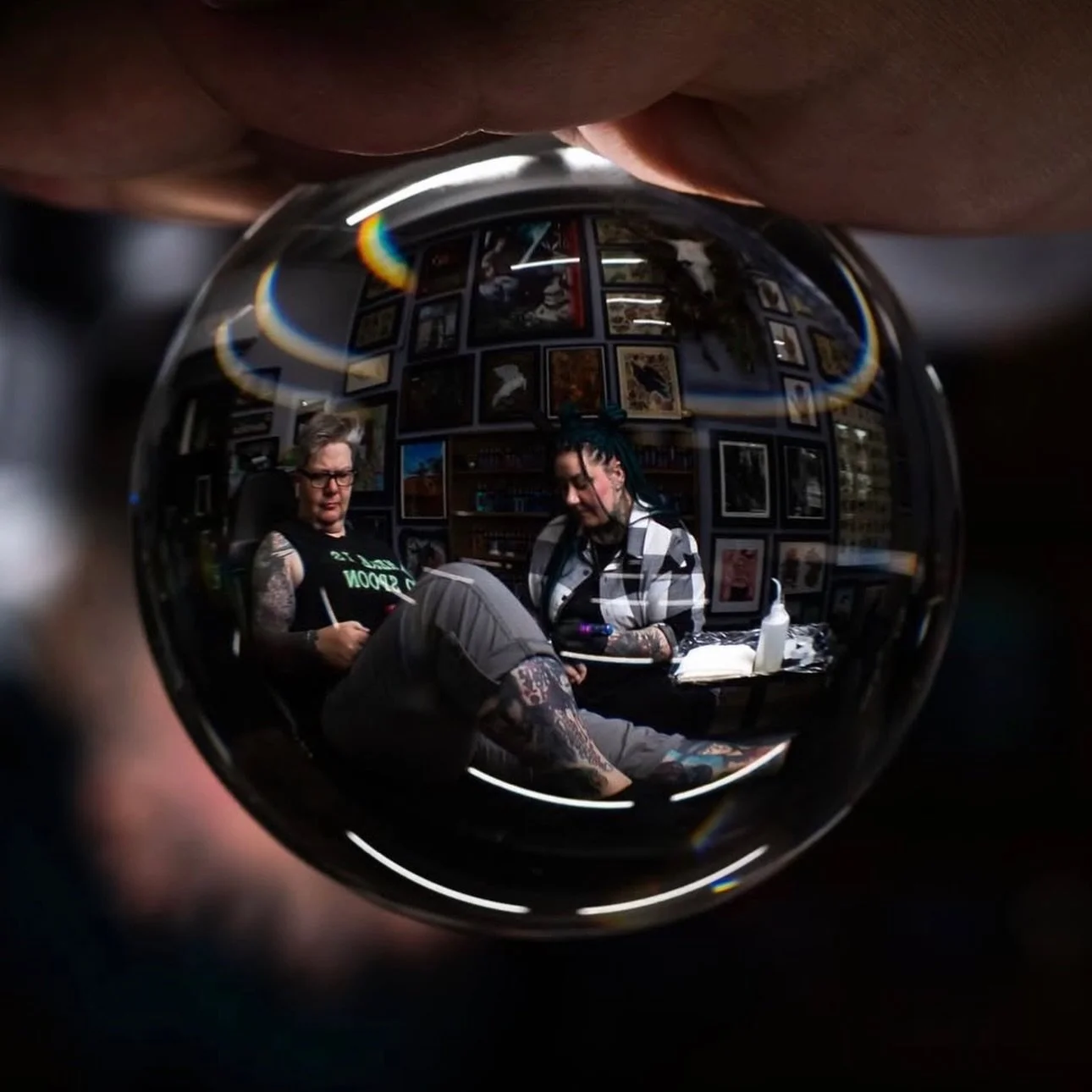 I truly can&rsquo;t put into words how much love all of Main Line has for @martapoisontattoo 🖤
We got to know each other through @literaryink, and now she makes the trek to Chattanooga a few times a year for hangs, laughter, and as many shenanigans 