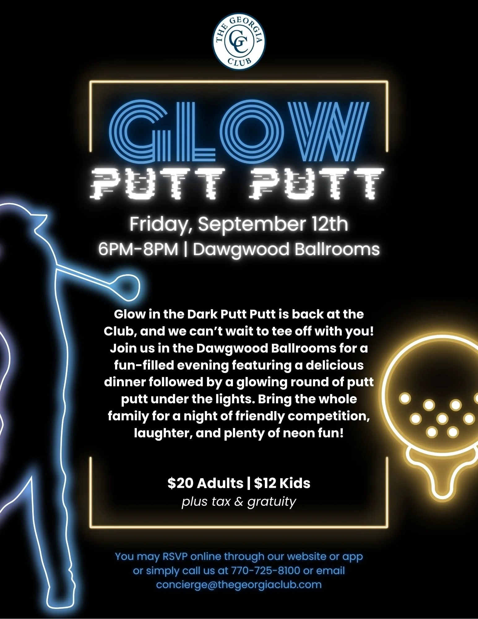 The Georgia Club Members Only Event | Glow Putt-Putt