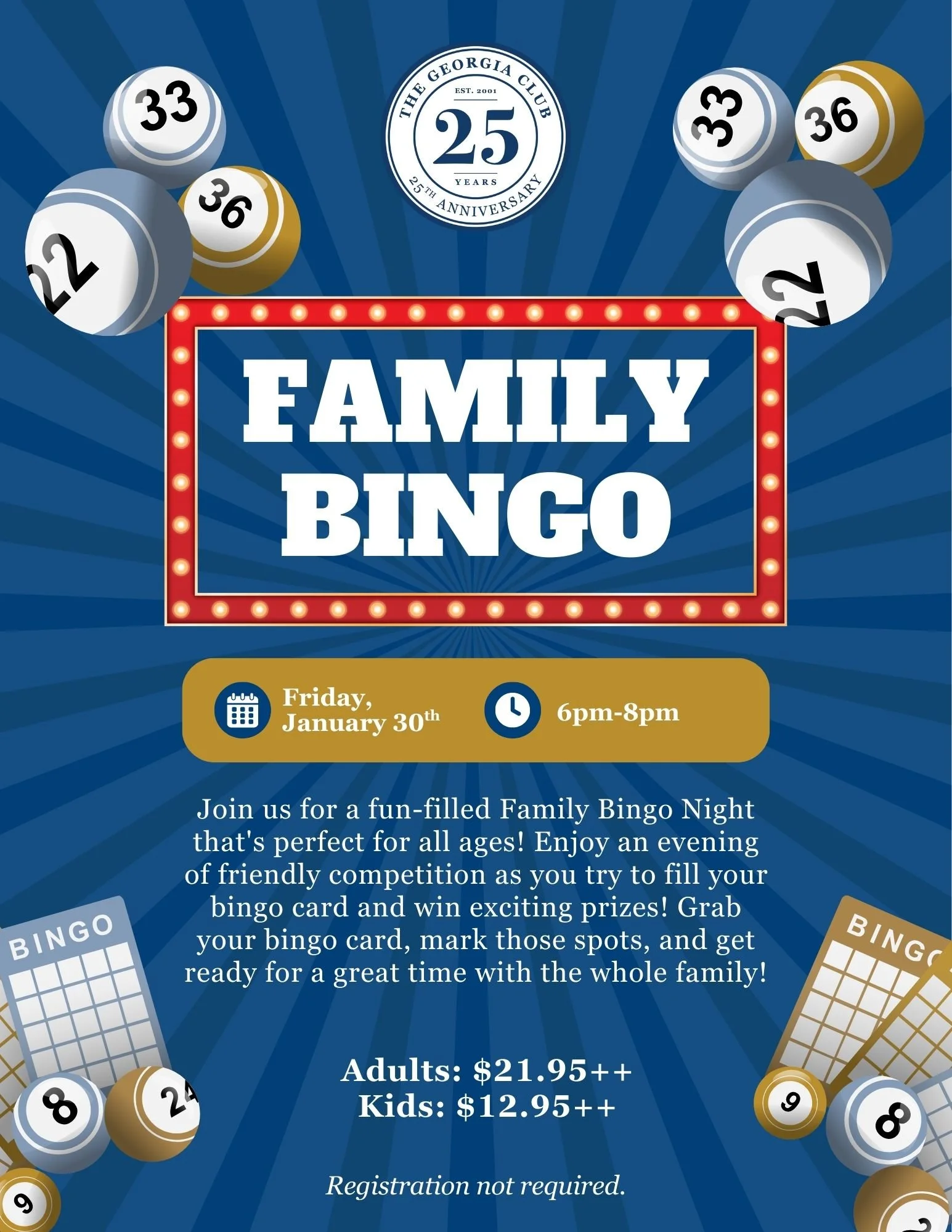 The Georgia Club Members Only Event | Family Bingo