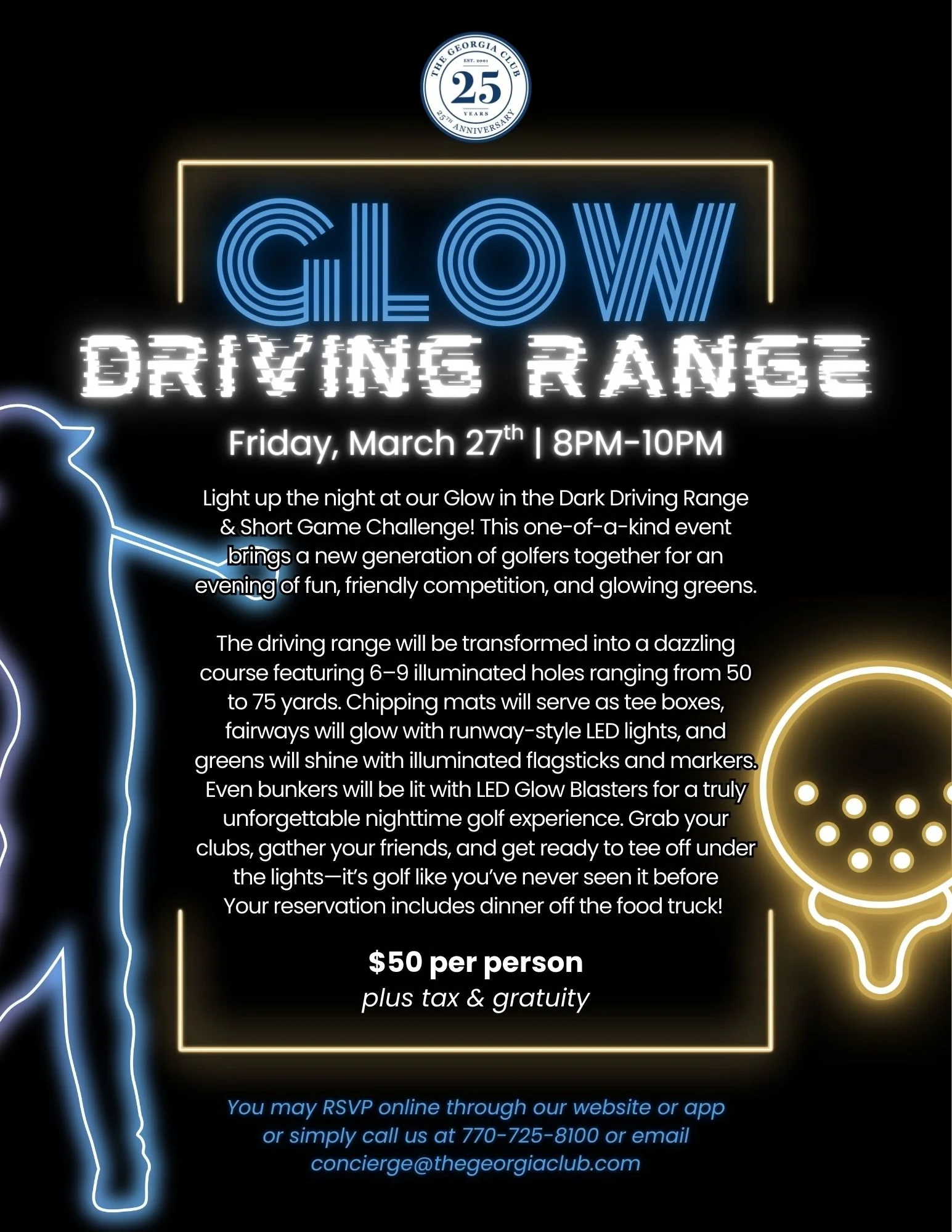 The Georgia Club Members Only Event | Glow in the Dark Driving Range