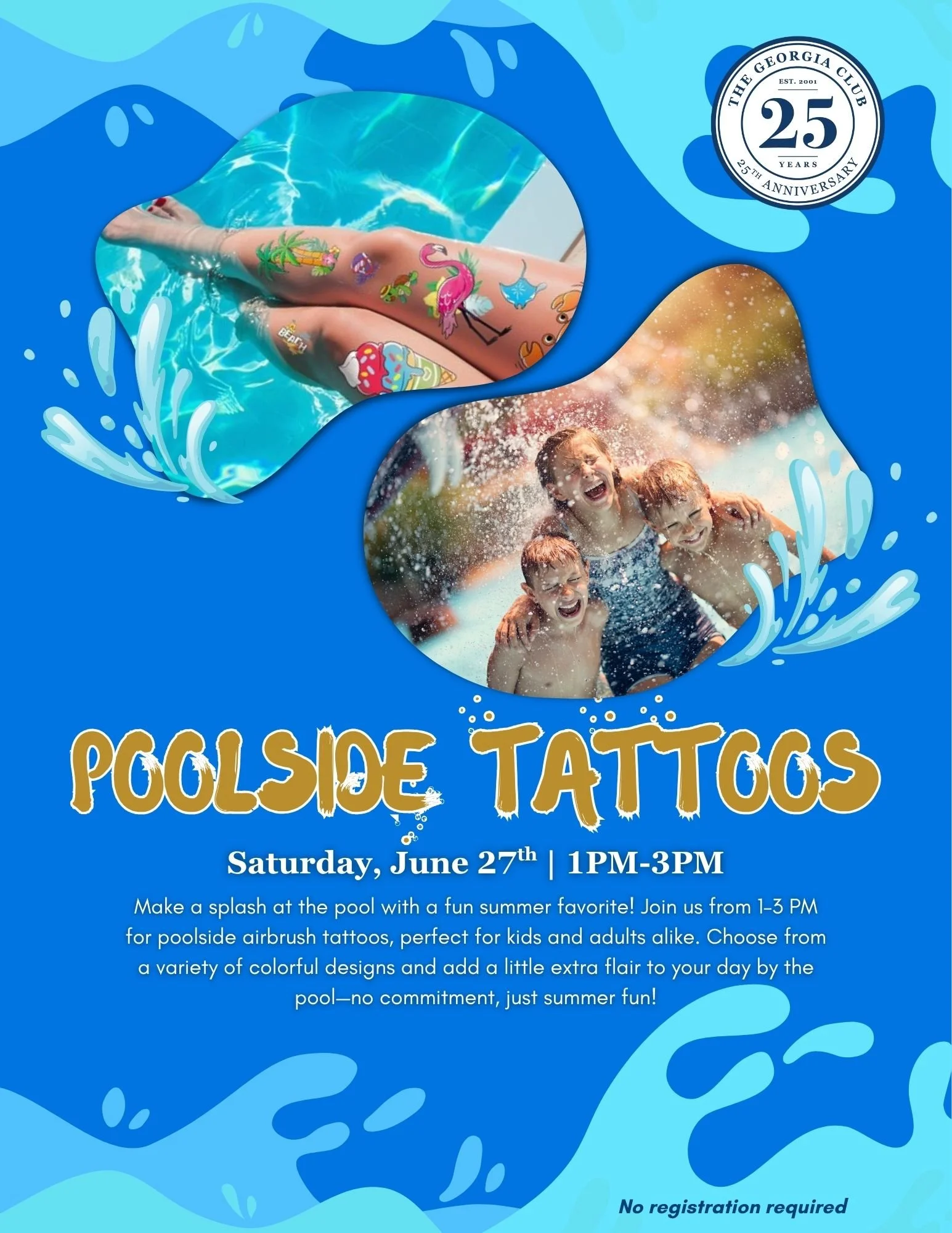 The Georgia Club Members Only Event | Poolside Tattoos