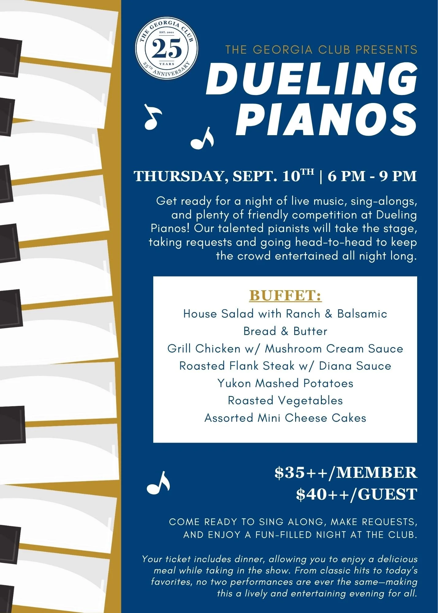 The Georgia Club Members Only Event | Dueling Pianos