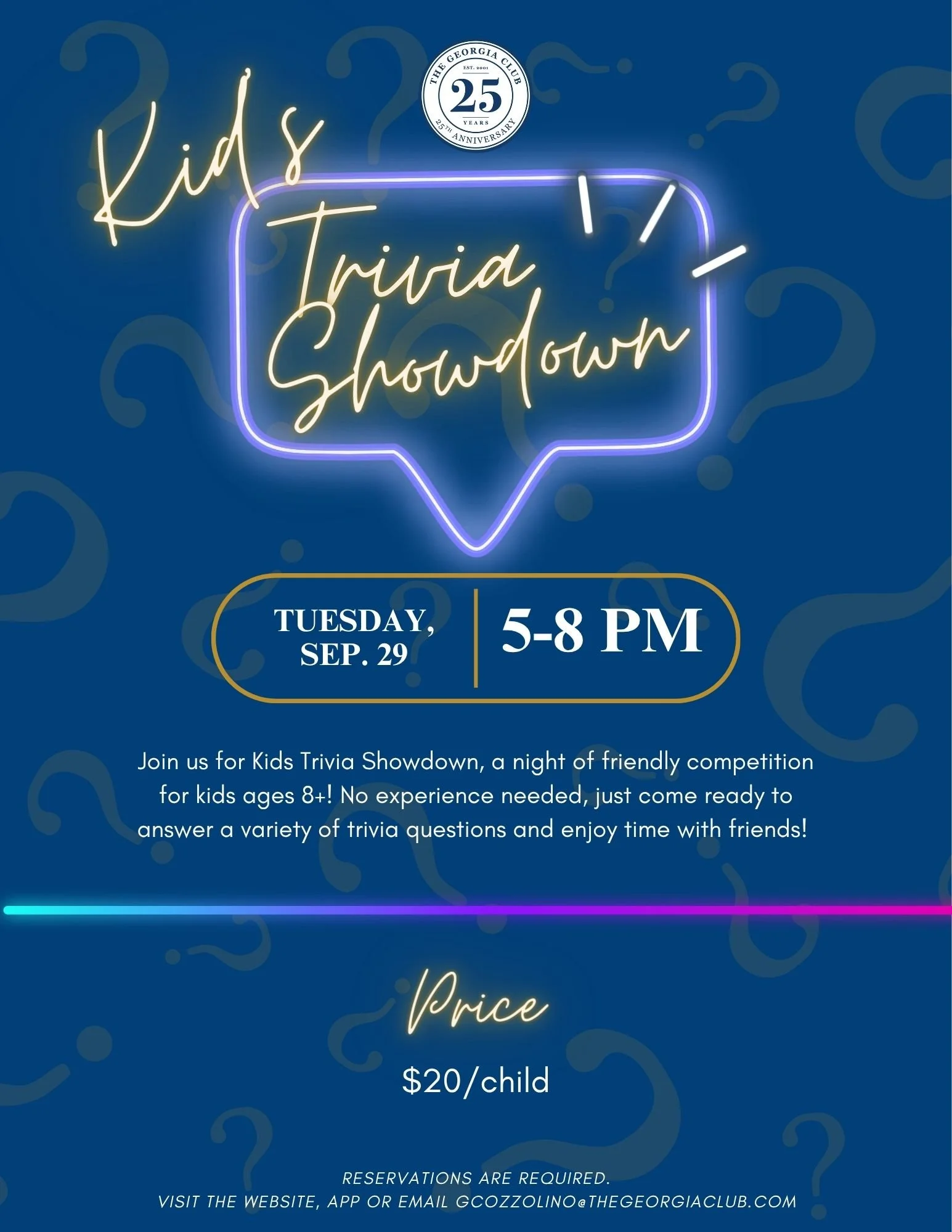 The Georgia Club Members Only Event | Kids Trivia Showdown