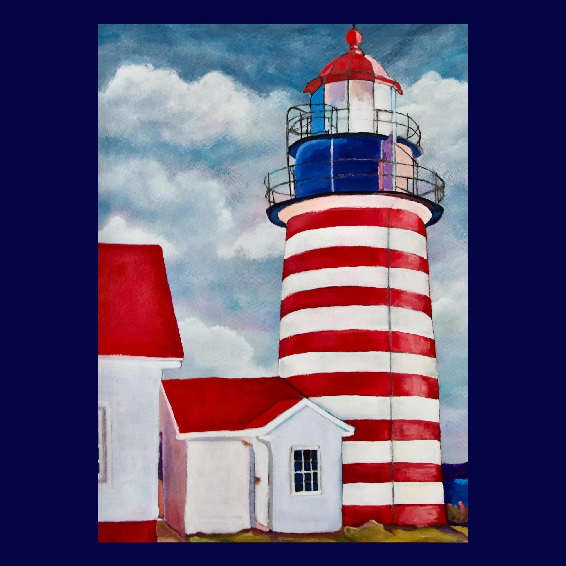 Petite Print - Quoddy Head Lighthouse 5x7 Giclee Print