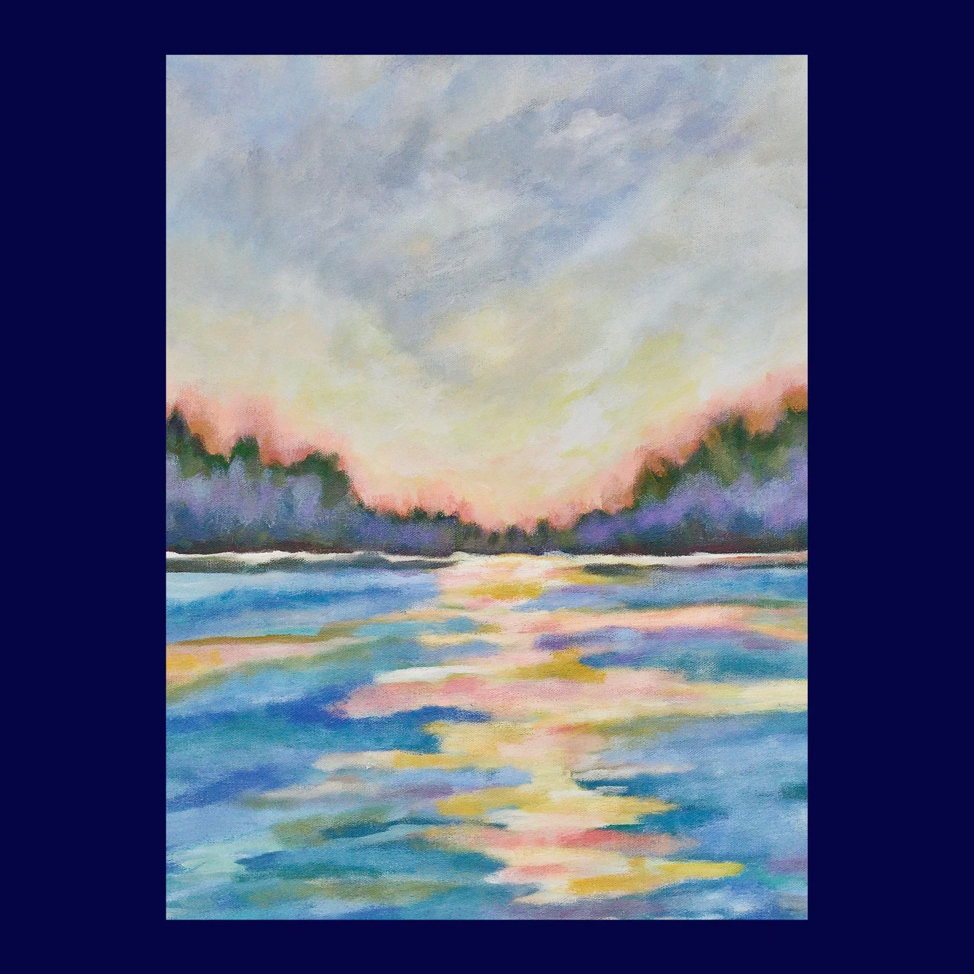 Petite Print - Great Pond Sunset 5x7 Giclee Print