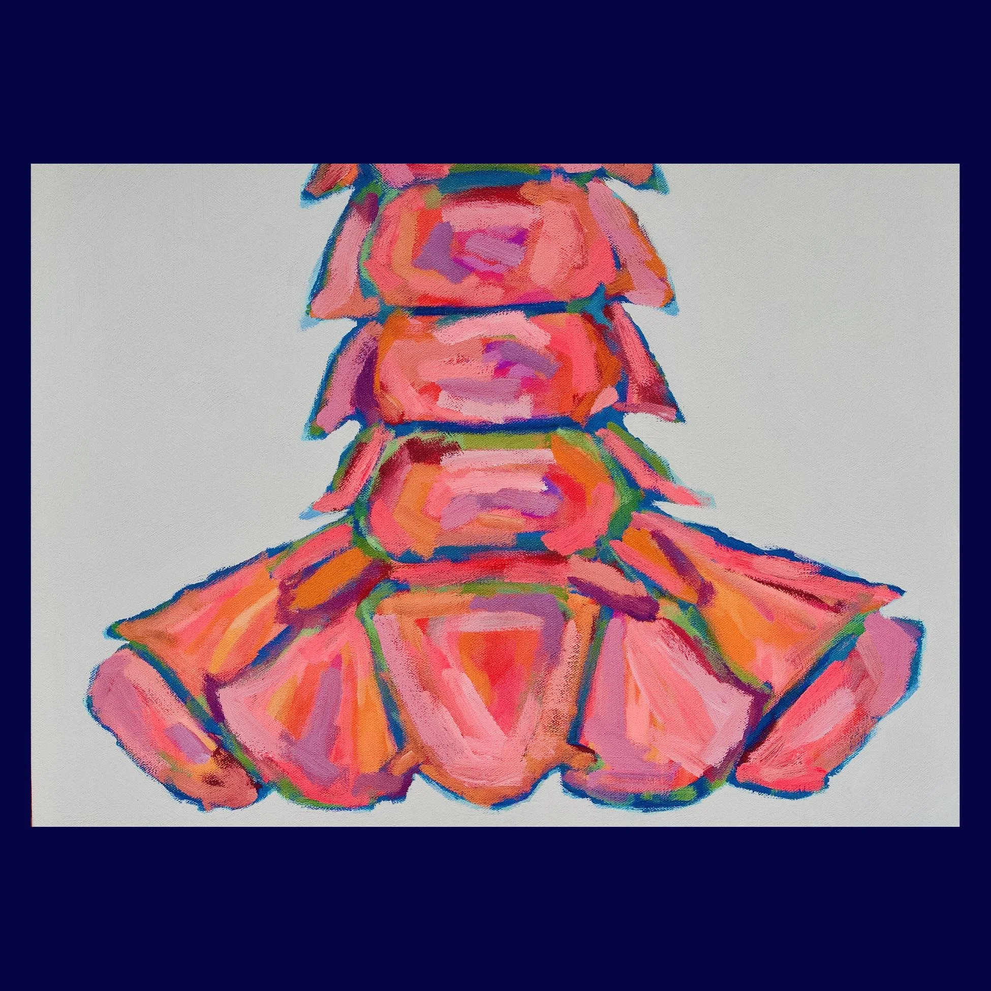 Petite Print - Orange and Pink Lobster Tail 7x5 Giclee Print