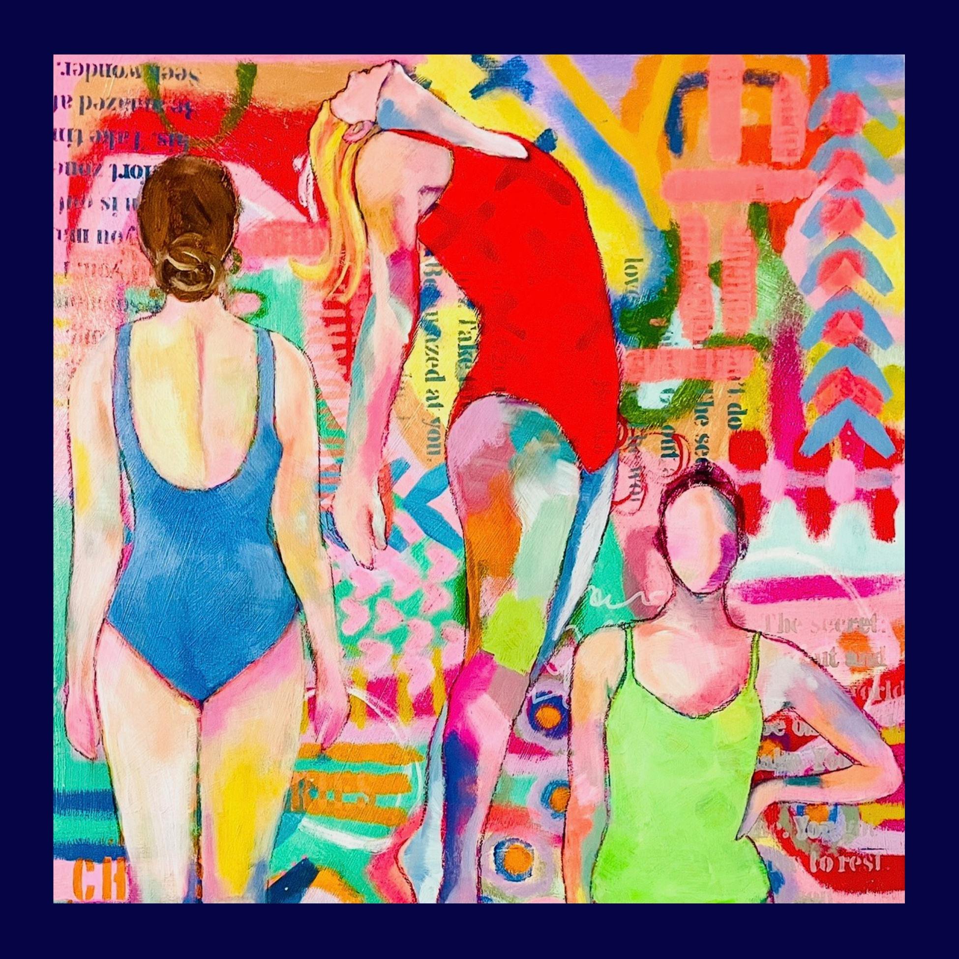 Petite Print - Abstract Women In Swimsuits 6x6 Giclee Print