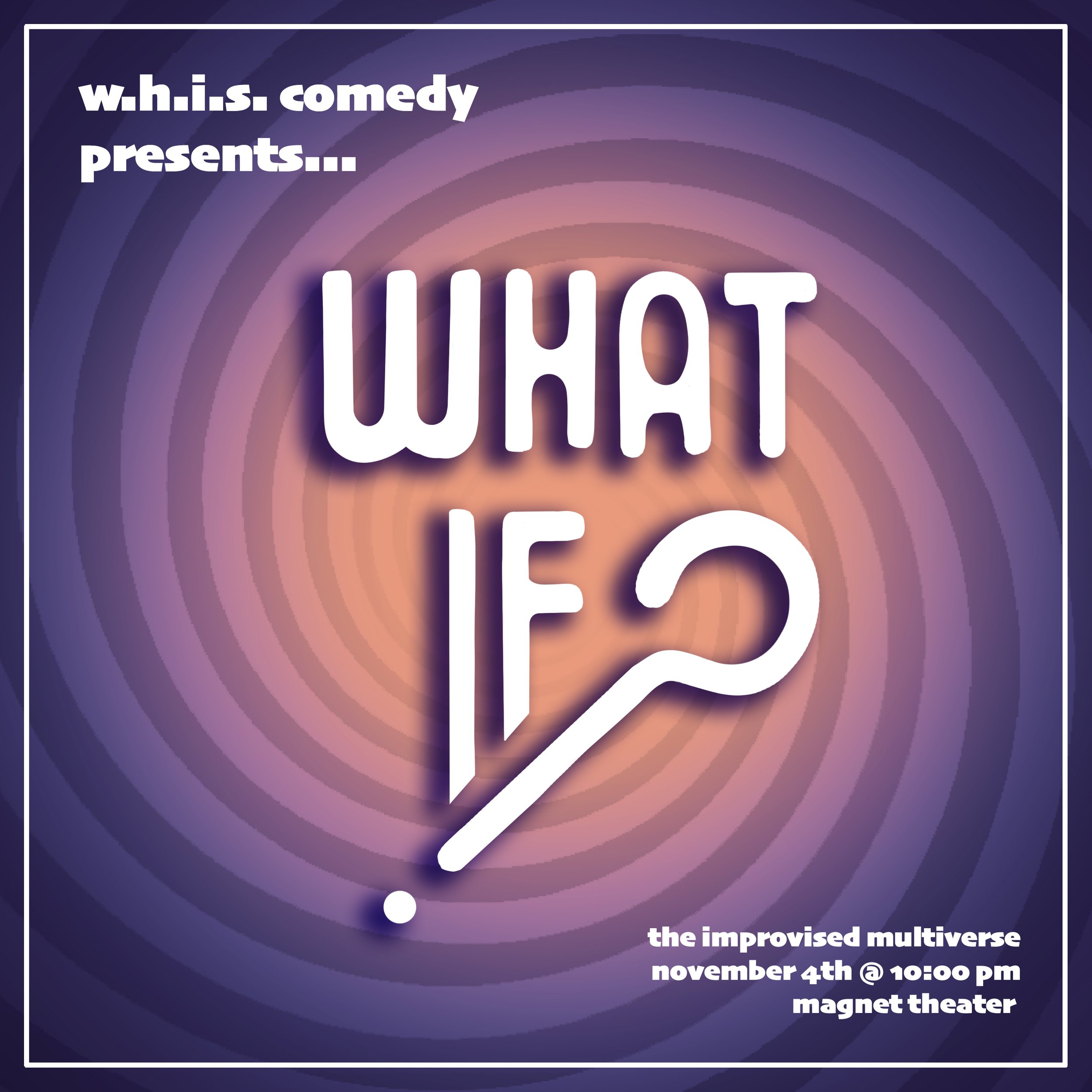 Promo graphic for a Multiverse improv show