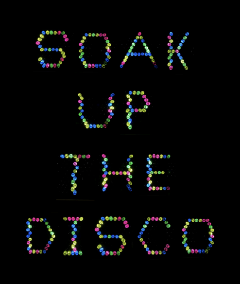 Jacob Collier lyrics in font I made/photographed on a LiteBrite! Also for Graphic Design and Digital Tools.