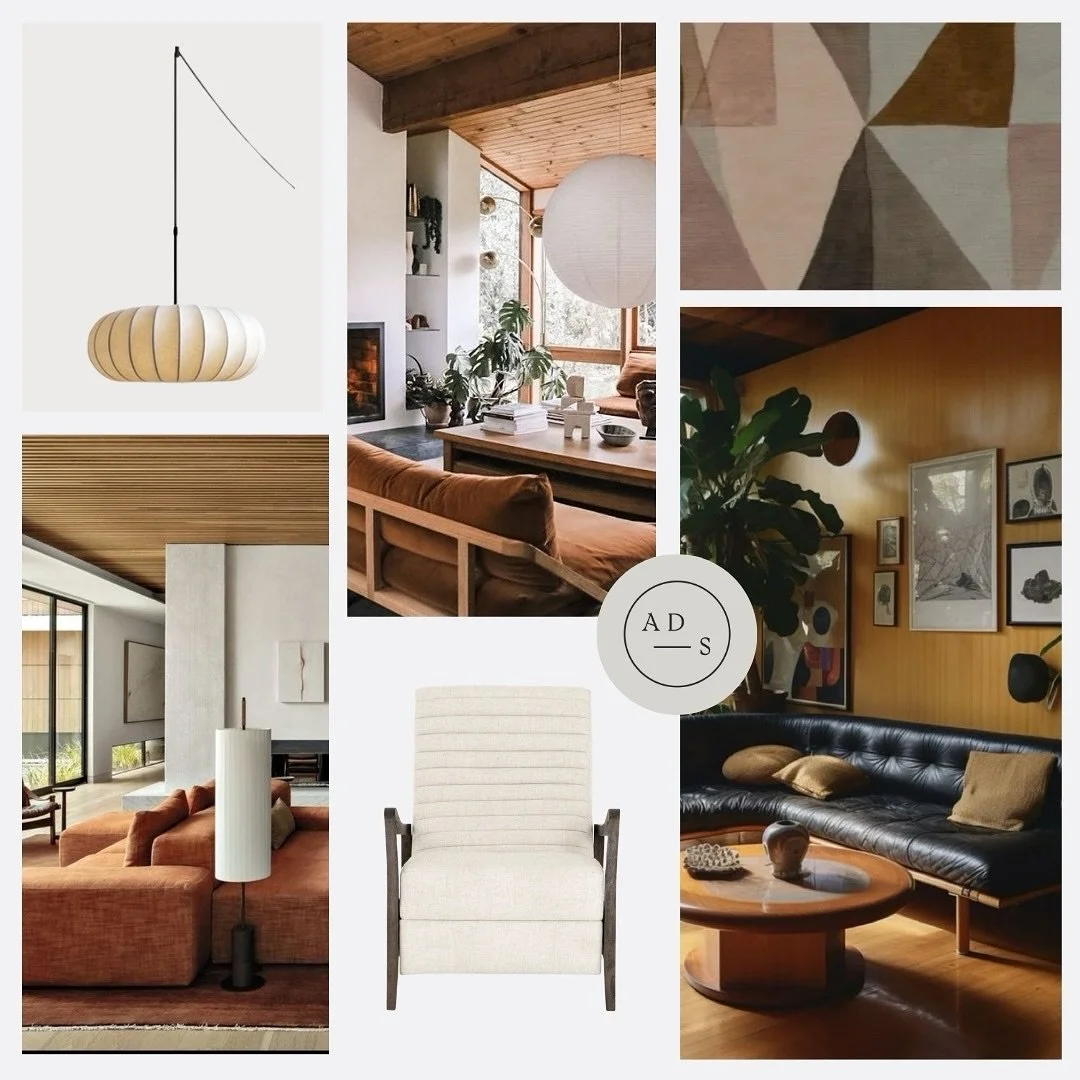 A layered, modern palette anchored by mid-century soul&mdash;this project embodies grounded style and everyday comfort.