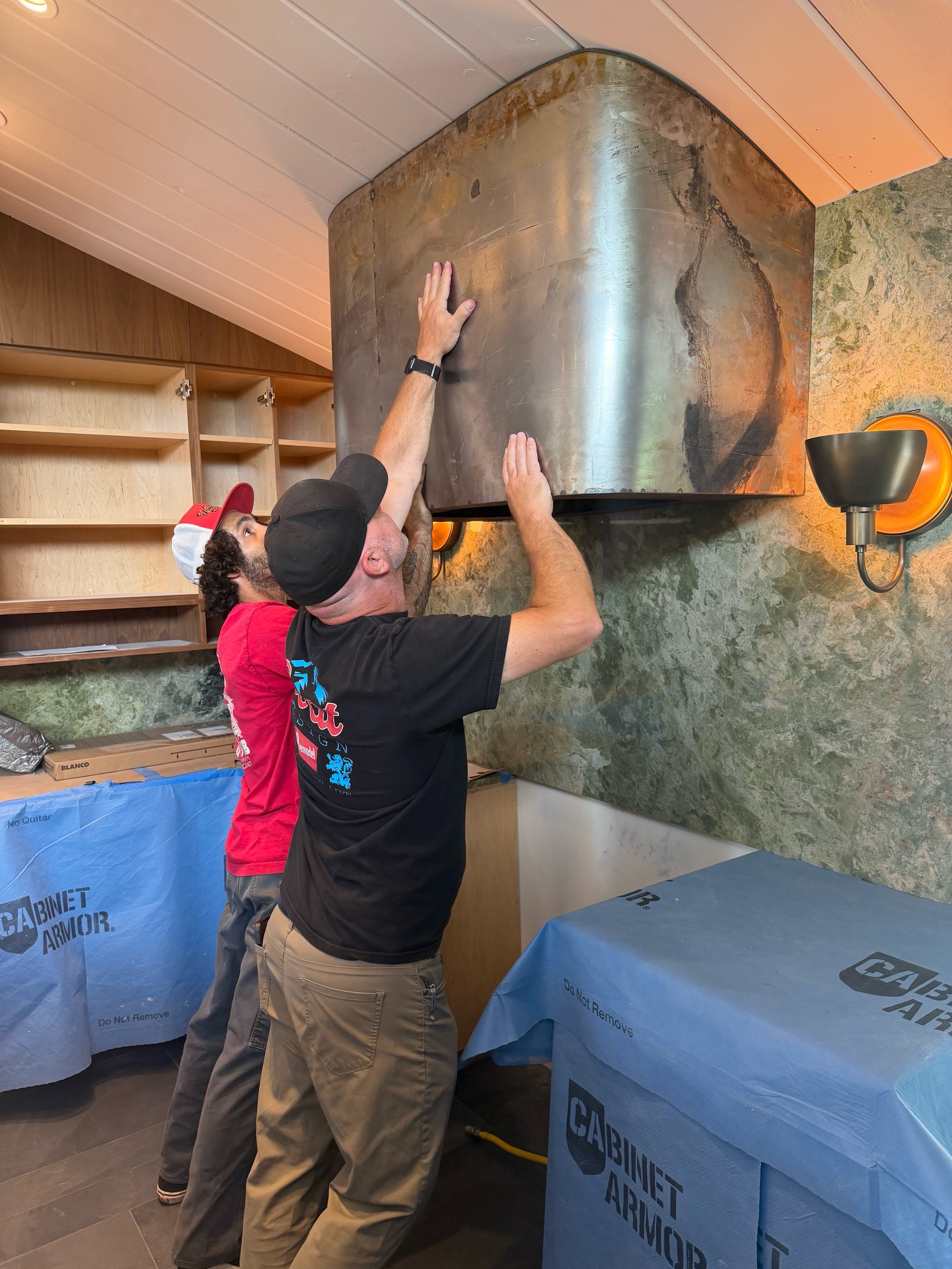One step closer!
⠀⠀⠀⠀⠀⠀⠀⠀⠀
A site visit to review the hood form before fabrication moves forward, making sure every curve, proportion, and detail feels right before it becomes the final piece. Stay tuned for the final product once finished in the bur