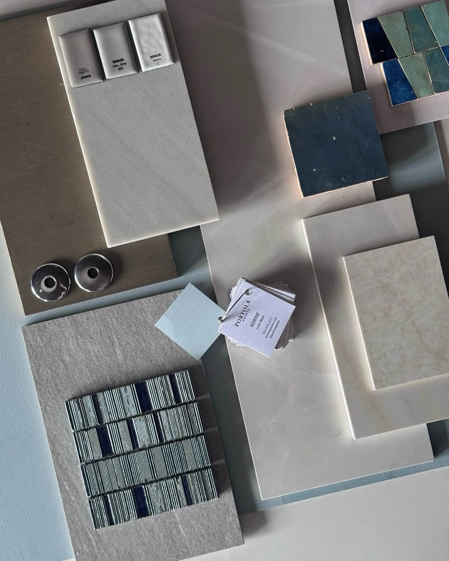 Last week we shared the vision, this week - the foundation.
A closer look at the materials shaping this primary bath&mdash;where texture, tone, and proportion come together long before construction begins.