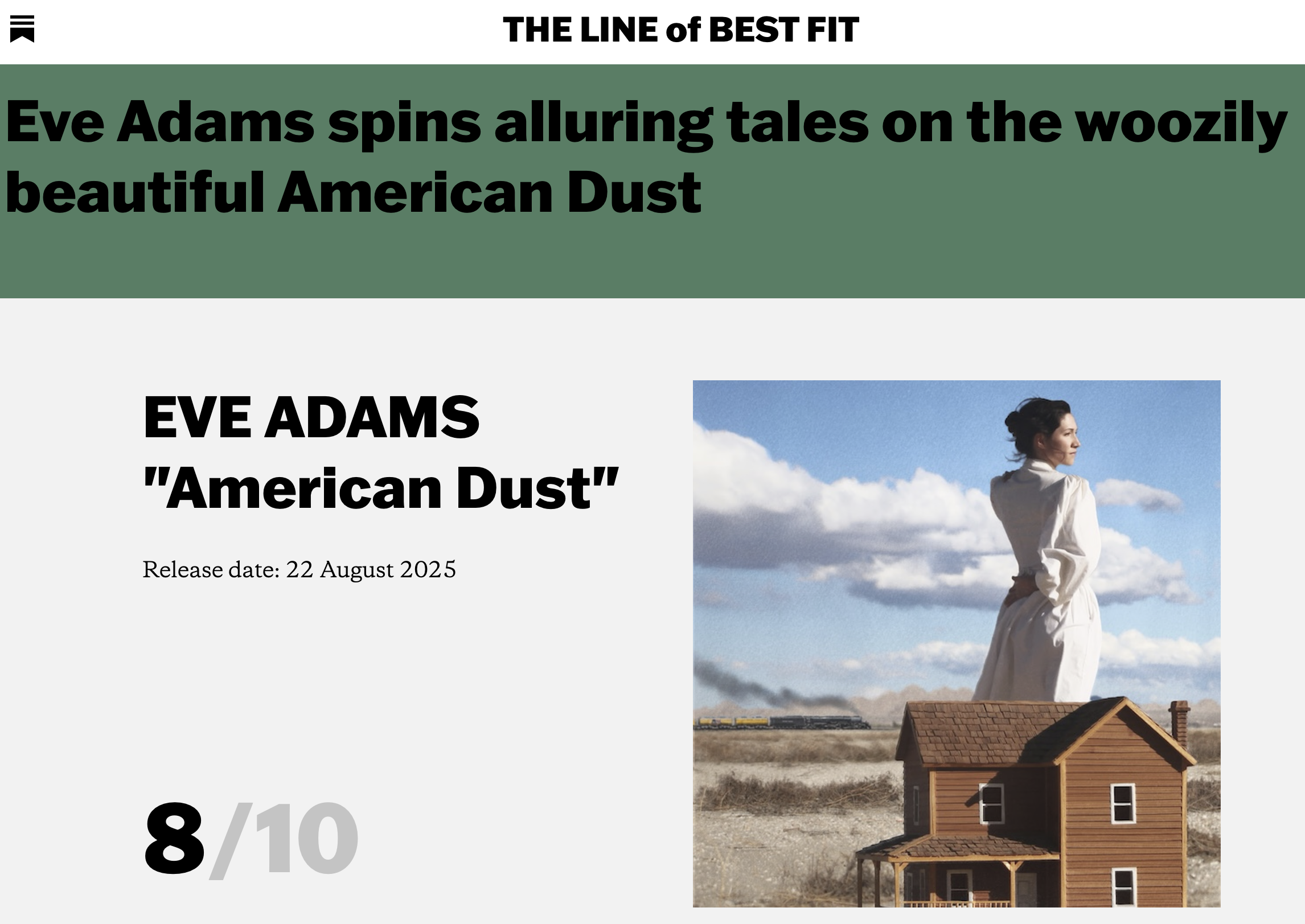 Eve Adams - Line of Best Fit - Review - 22nd August 2025