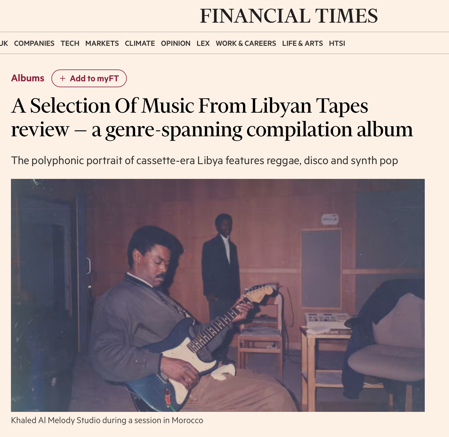 Habibi Funk - Financial Times - 11th August 2025