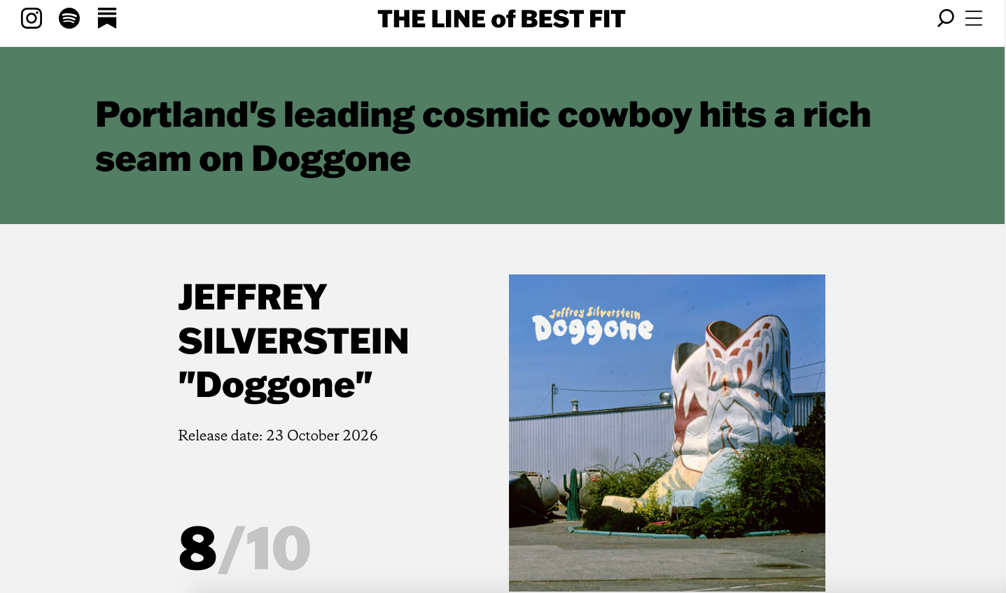 Jeffery Silverstein - Line of Best Fit - Review