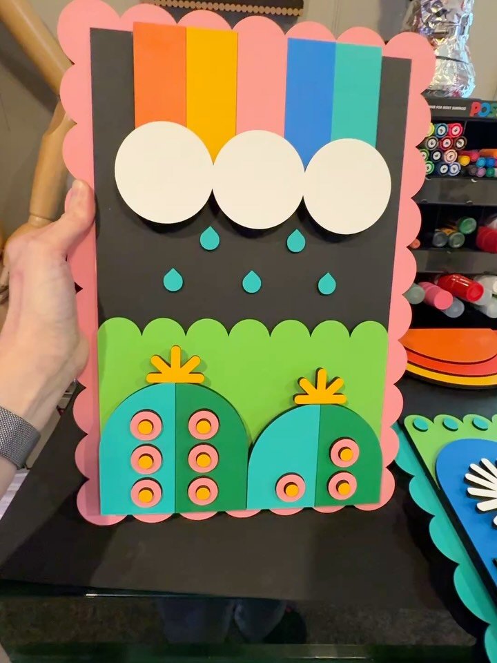 All my more recent work has been super complex and decorative, I thought I would try some minimalist pieces. I also challenged myself to incorporate the frame into each piece.