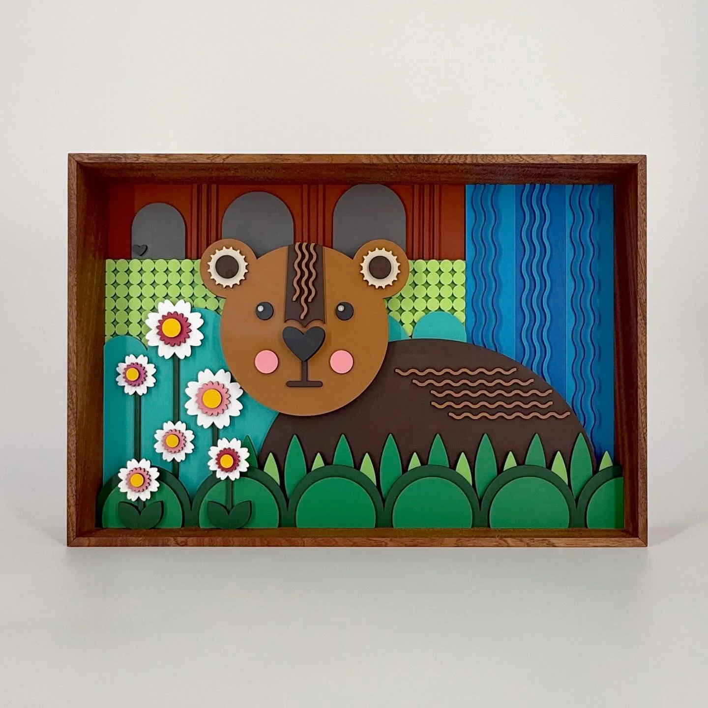 Framing is happening on my Roar &amp; Explore series. Based on visits to the zoo with Charlie over the years. John, my husband, is framing them to resemble dioramas&hellip; Inviting the viewer in. I&rsquo;m so excited!! You&rsquo;ll be able to view t