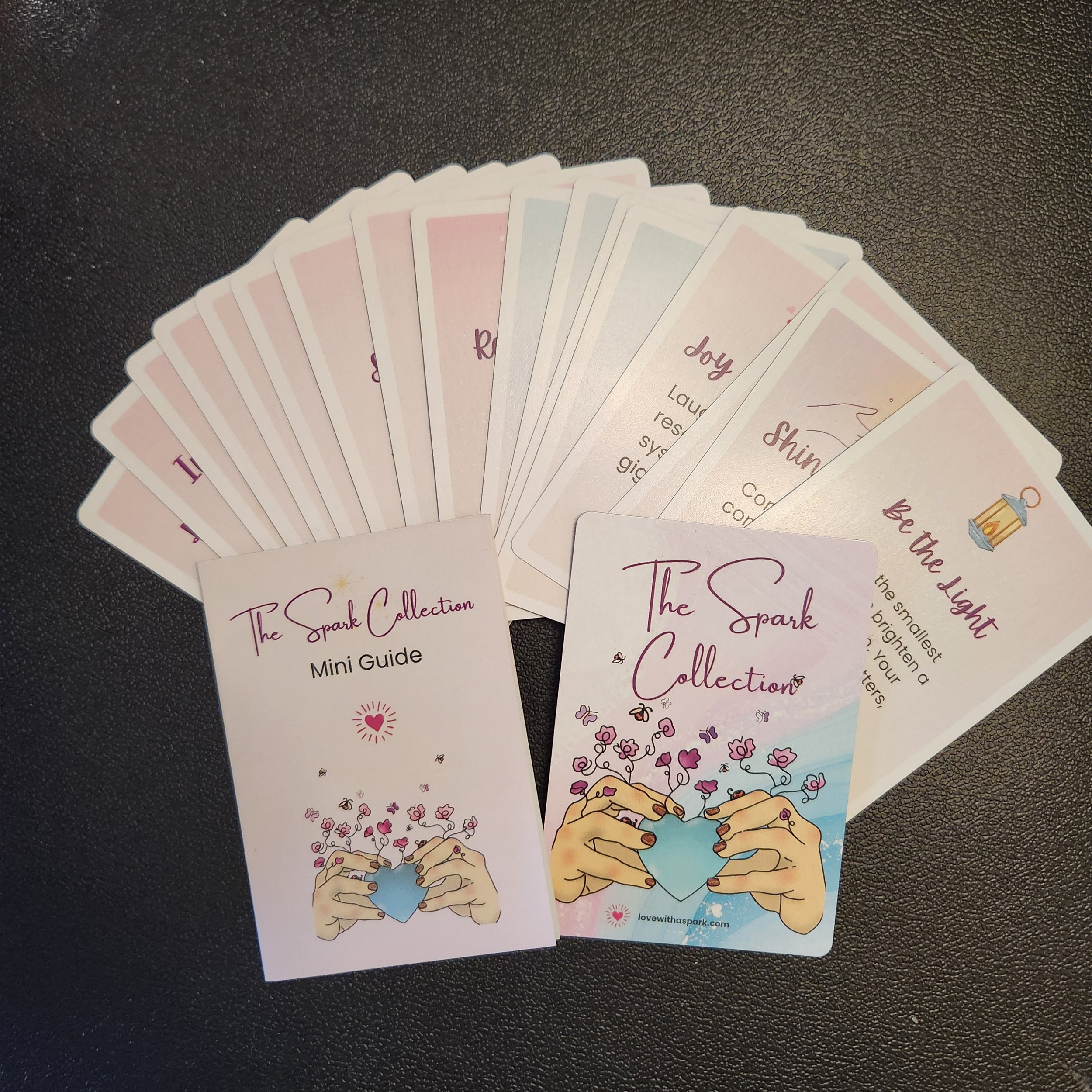 The Spark Deck: 18 Little Love Notes for Your Heart (A mini affirmation deck packaged with a heart crystal + a spark-filled guide)