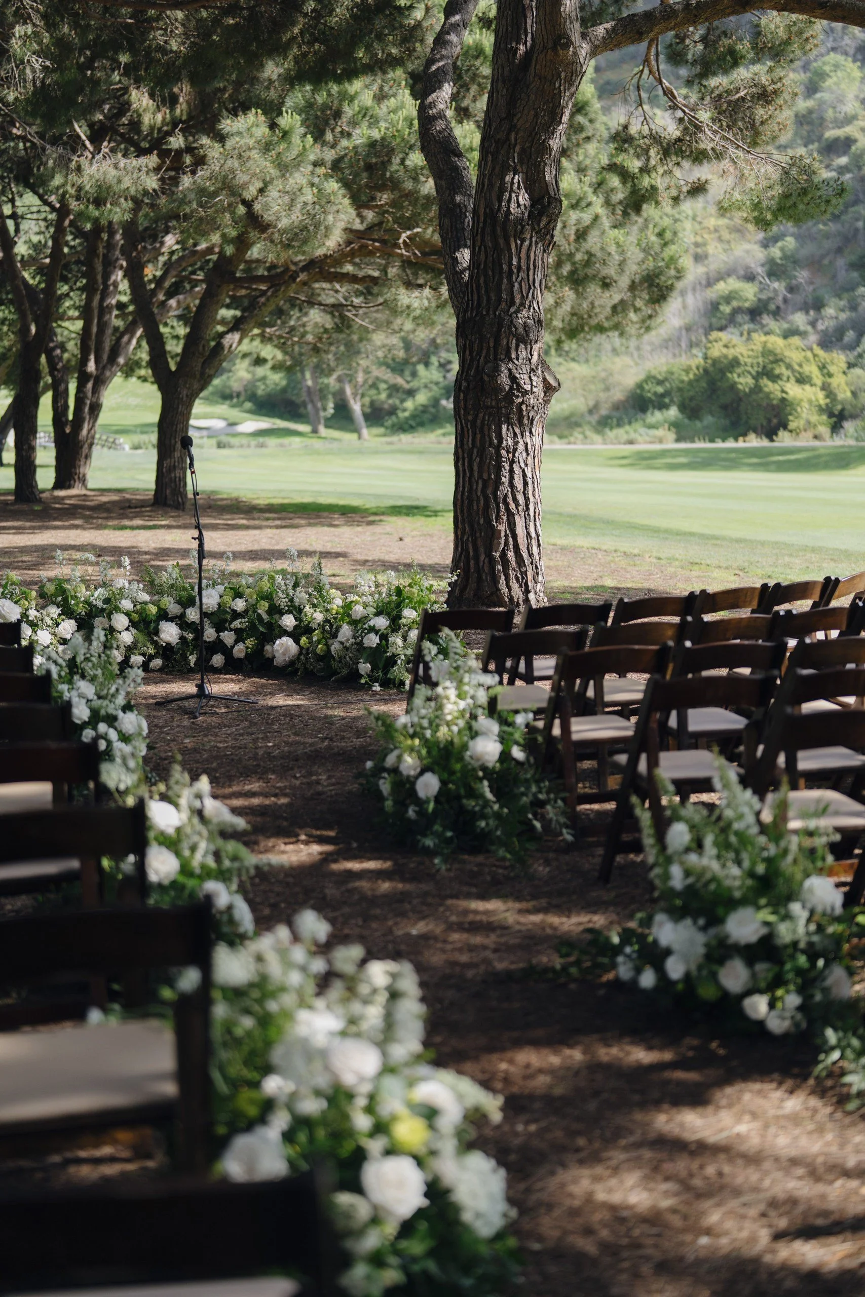 the-ranch-wedding-ceremony-white-and-green-flowers.JPG