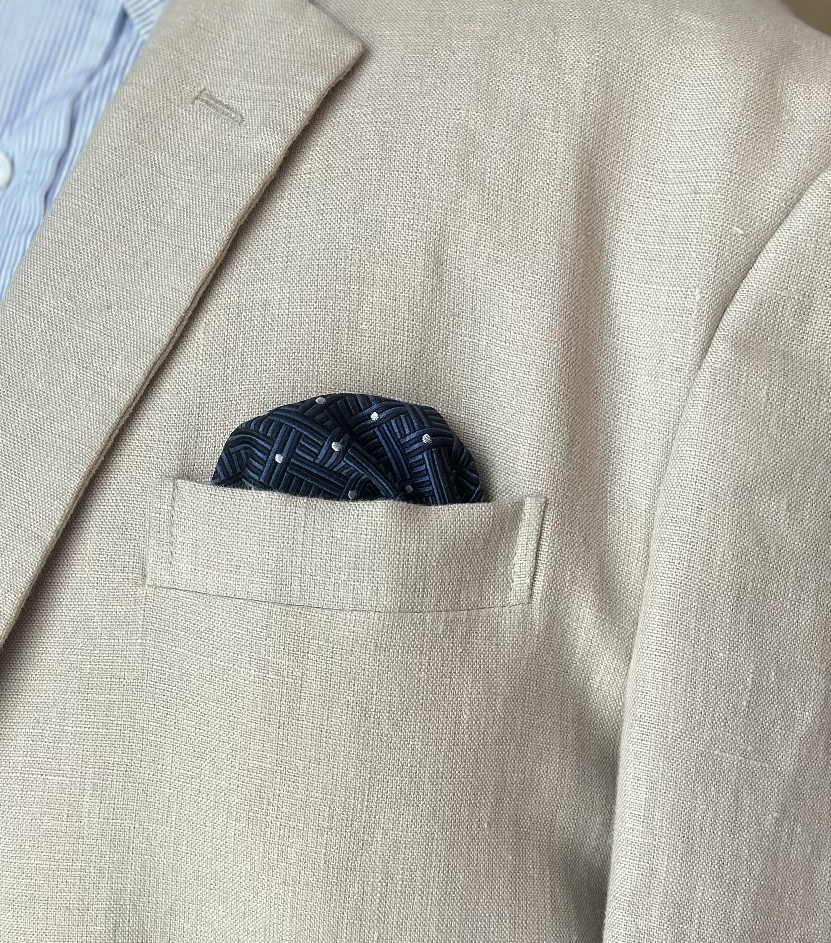 Navy, Lt Blue Small Stripes, Lt Gray Dot Jacket.jpeg