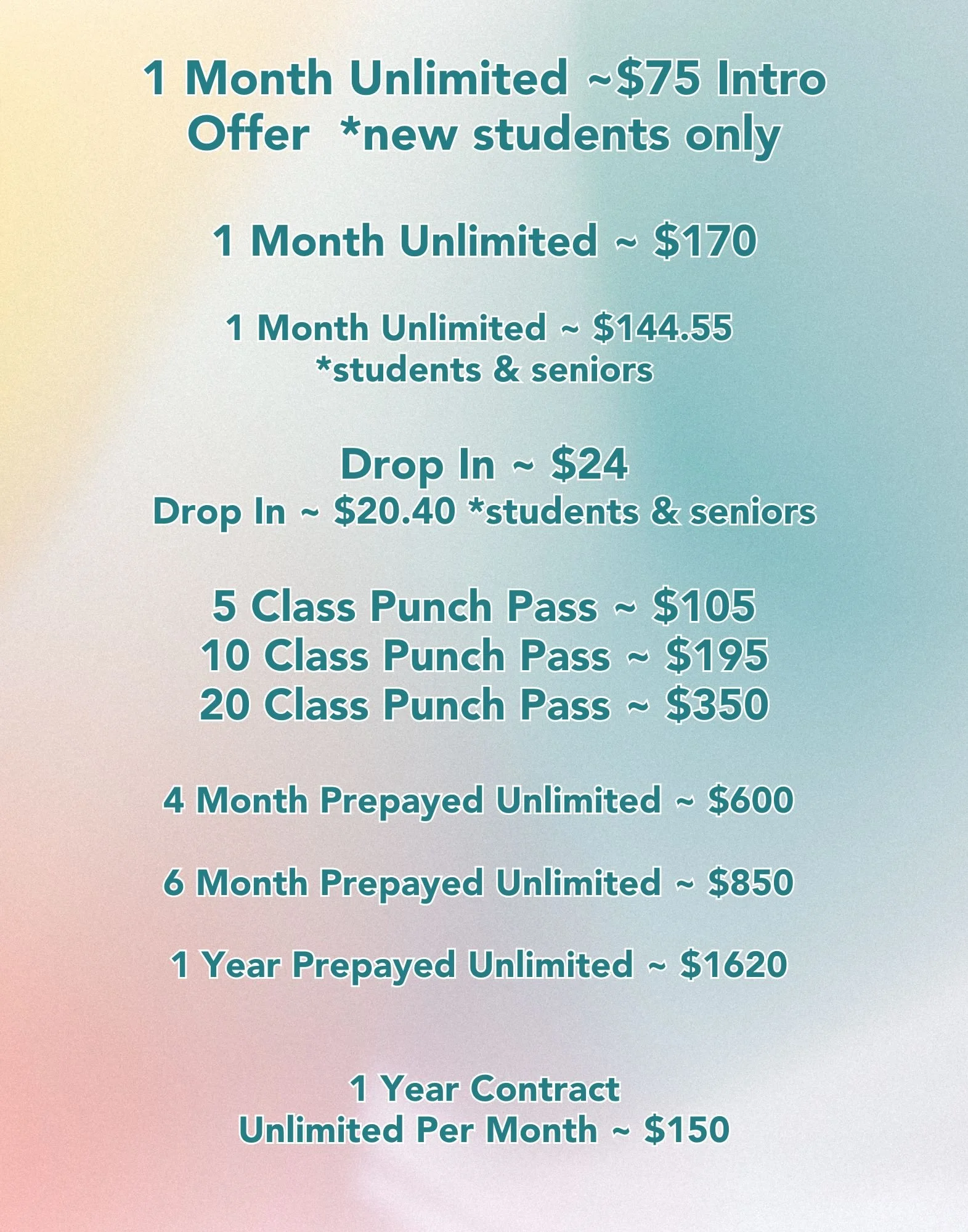 Which pass is perfect for you? Here are our most popular passes available at Invati. They can be used at both our Lake Country studio as well as our Kelowna studio.