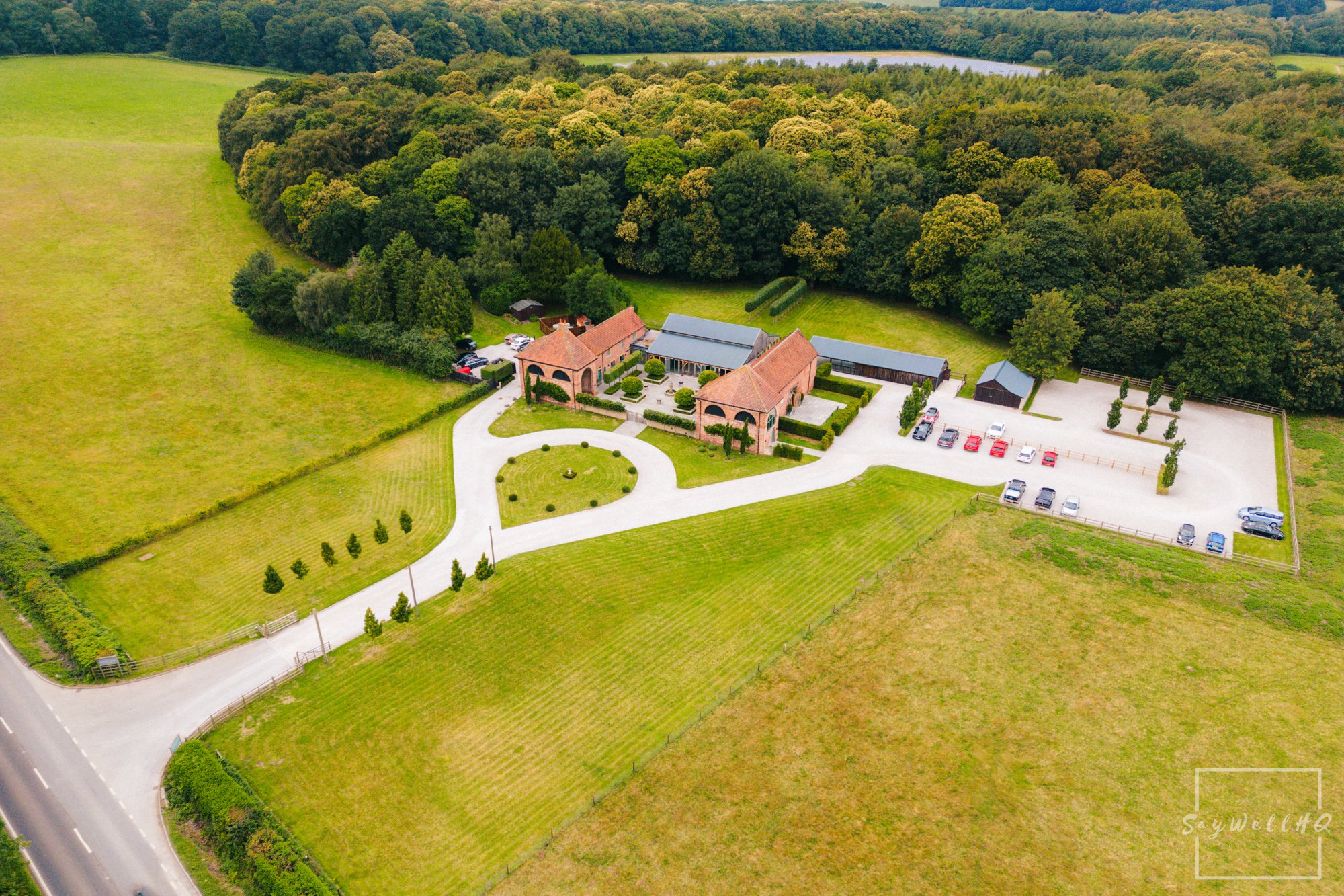 Hazel Gap Wedding Venue Images - Drone Photo of The Grounds