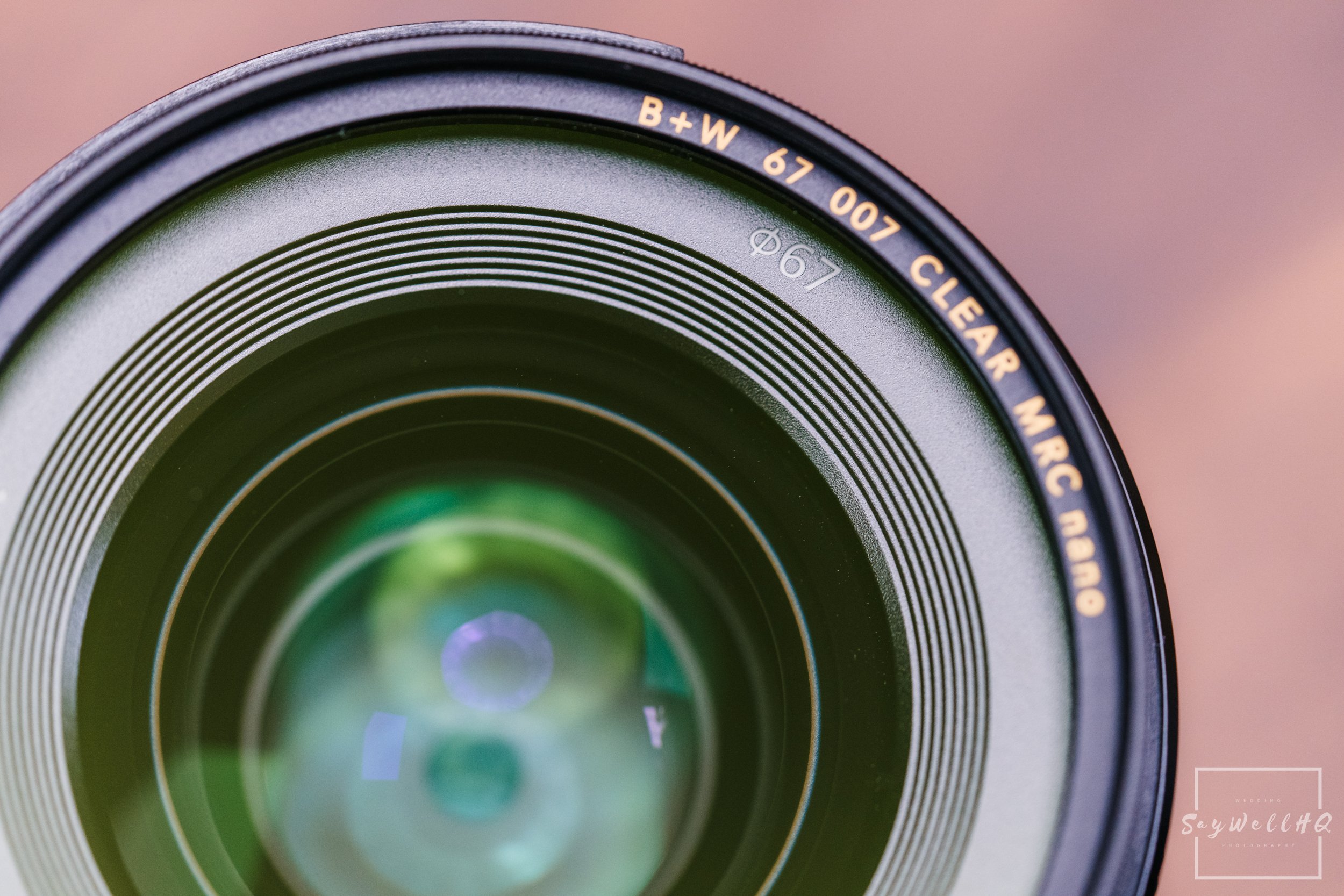 Sony Alpha 35mm F 1.4 GM Lens for wedding photography | Image showing the filter thread size of the lens