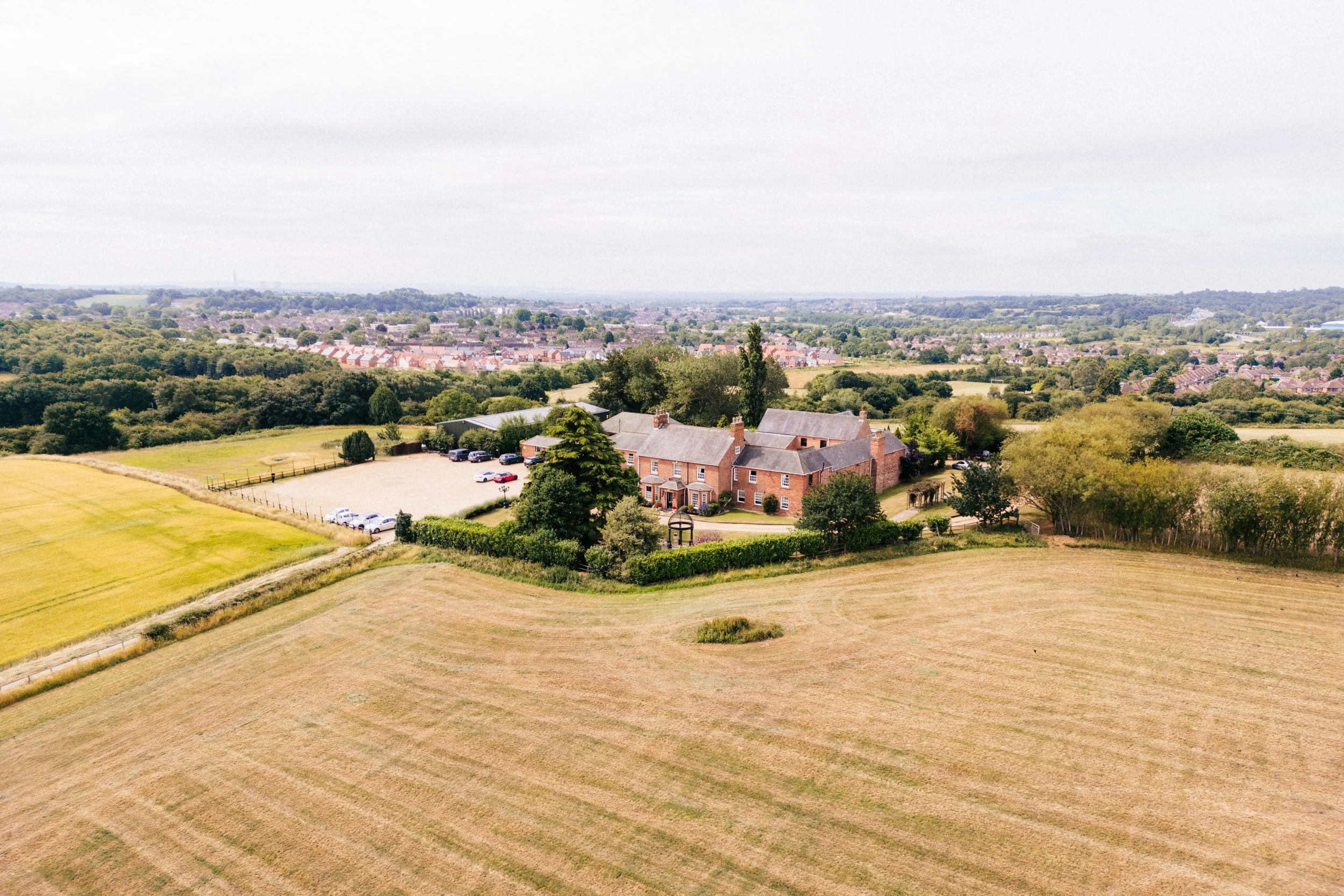  SWANCAR FARM WEDDING VENUE PHOTOS - aerial photo of the wedding venue 