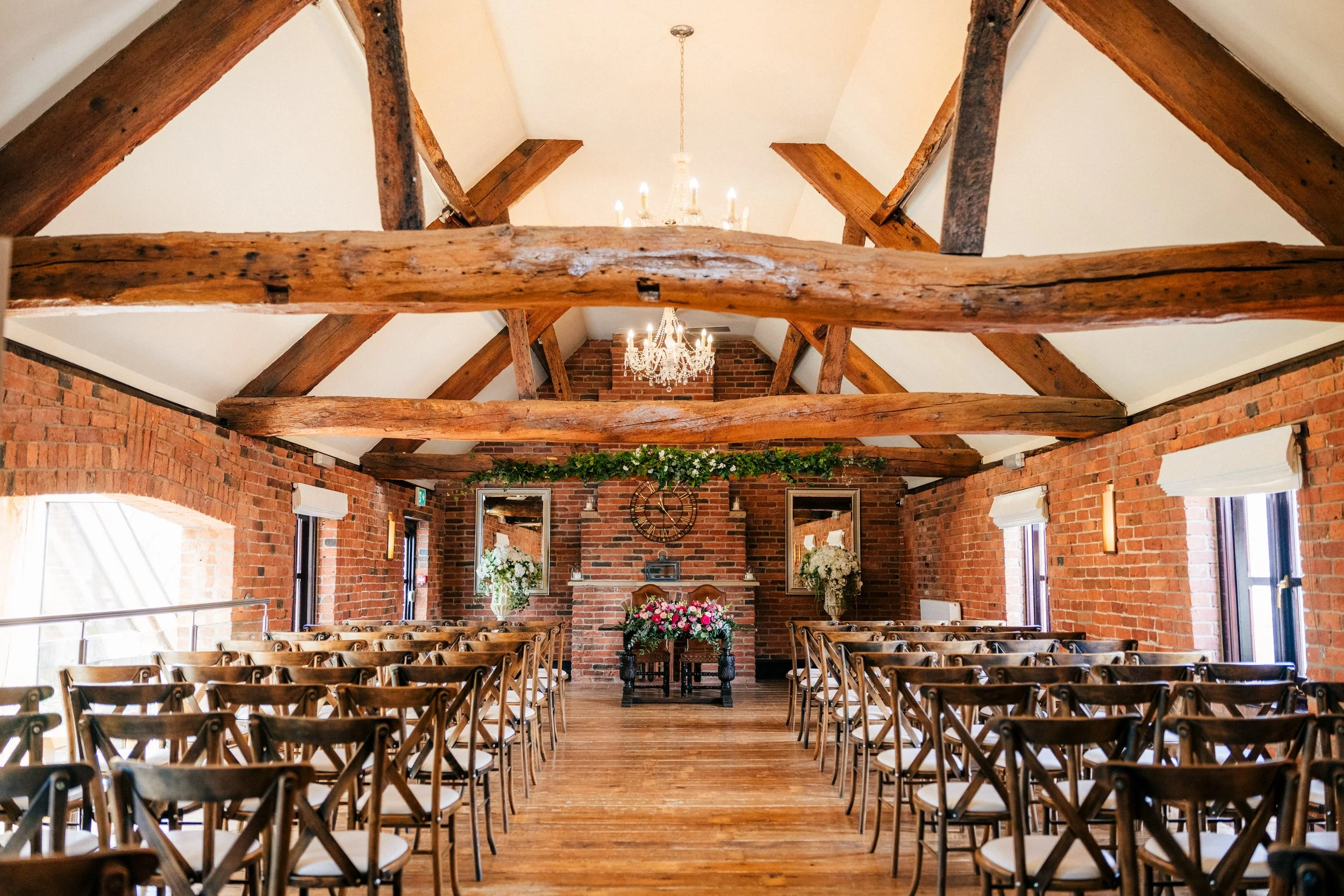  SWANCAR FARM WEDDING VENUE PHOTOS -The wedding cewremony set-up in the barn 