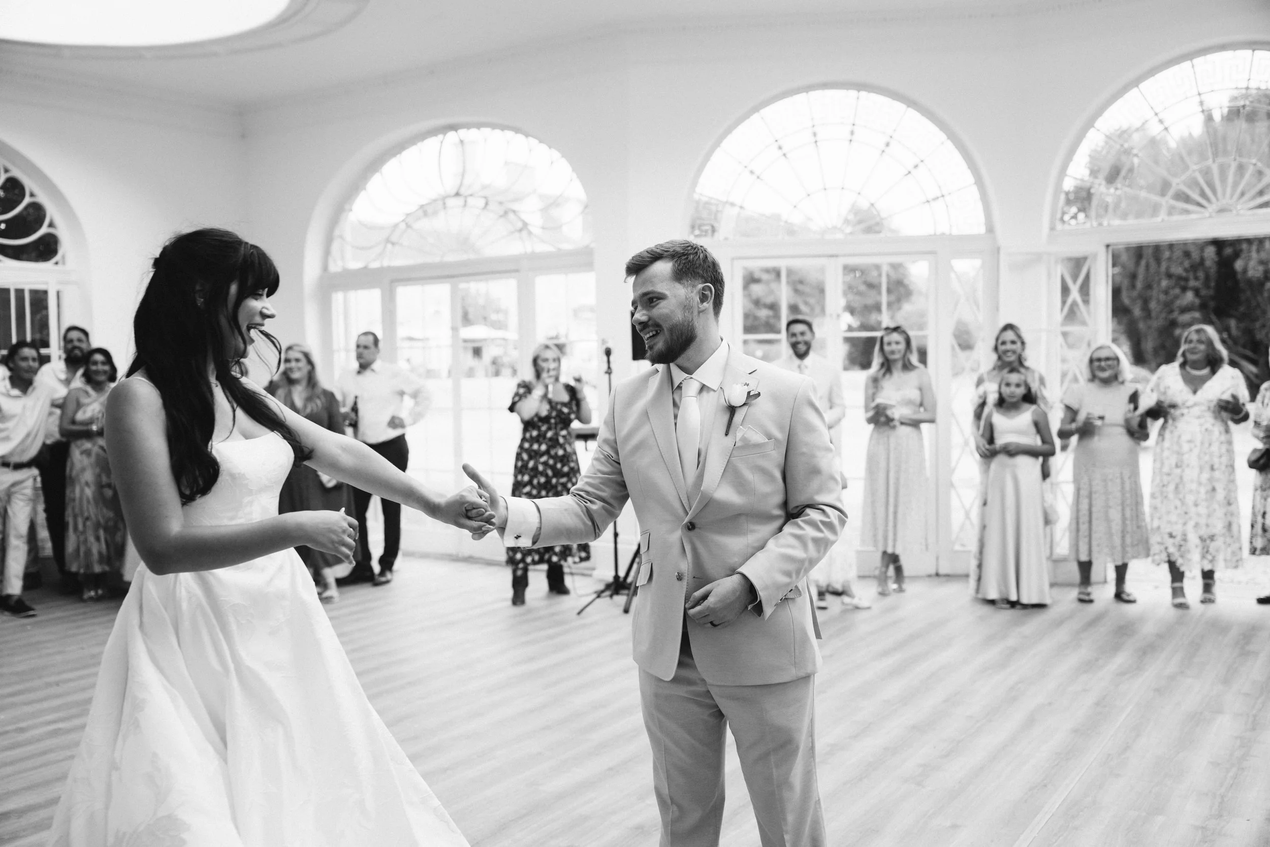 BARTON HALL WEDDING PHOTOGRAPHER - Bride and groom dancing during their wedding first dance