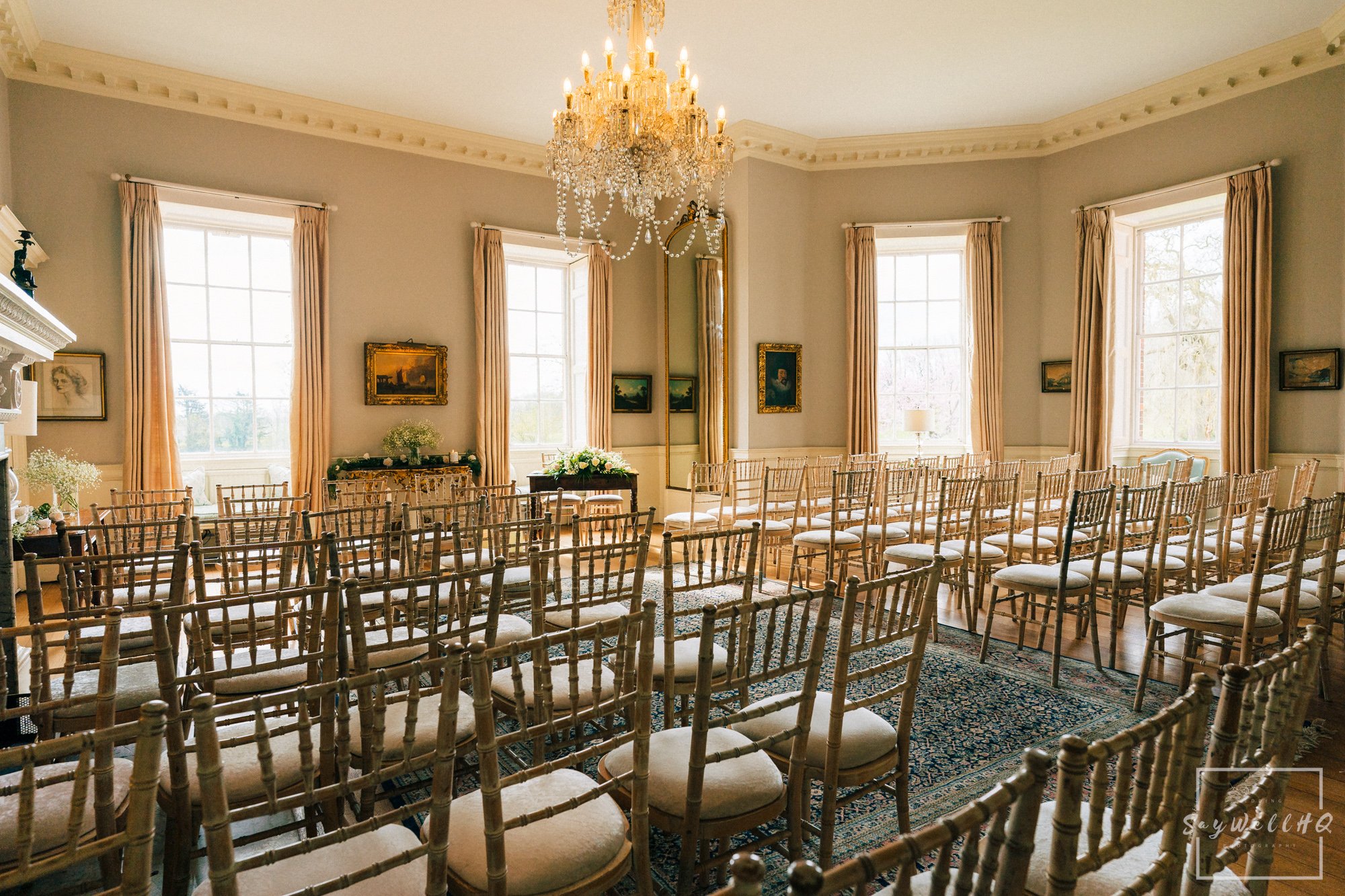 Photo of the wedding ceremony room at Norwood Park