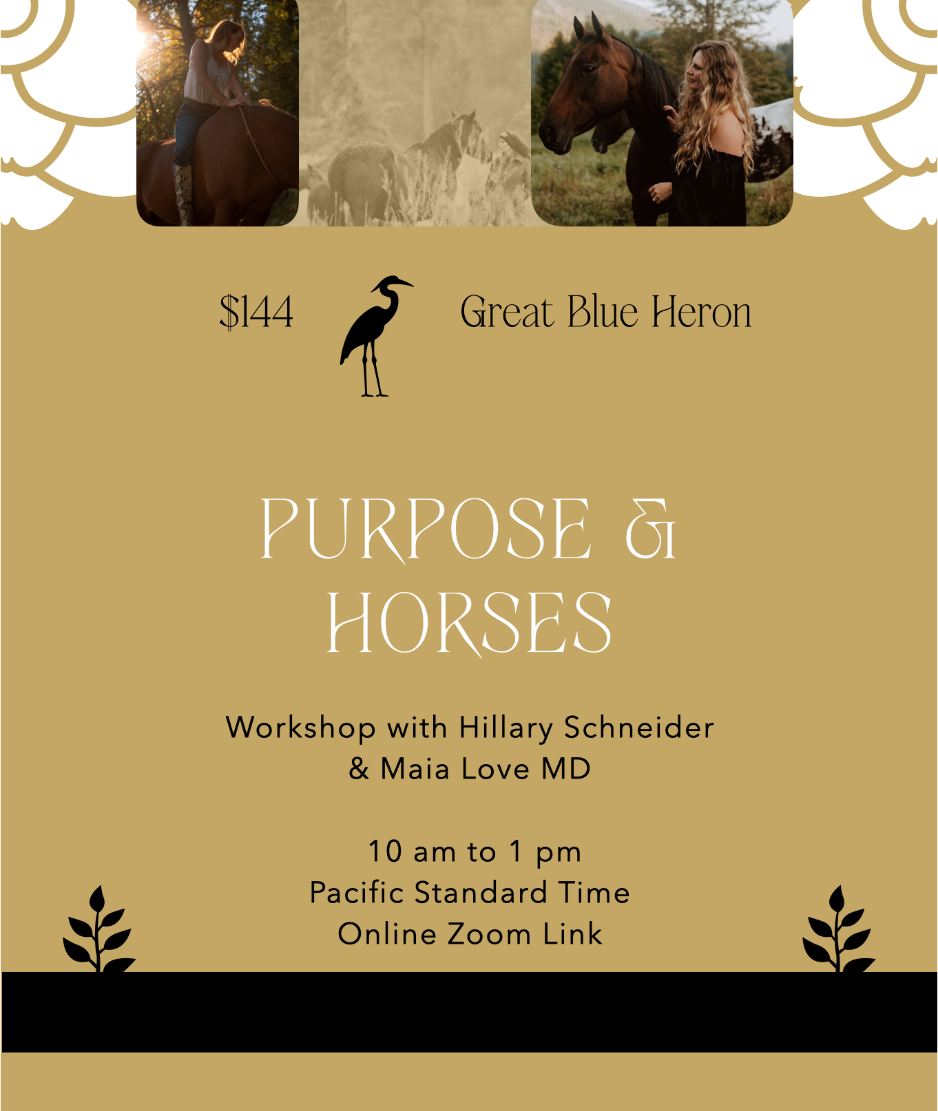 Purpose & Horses Workshop - Great Blue Heron Ticket