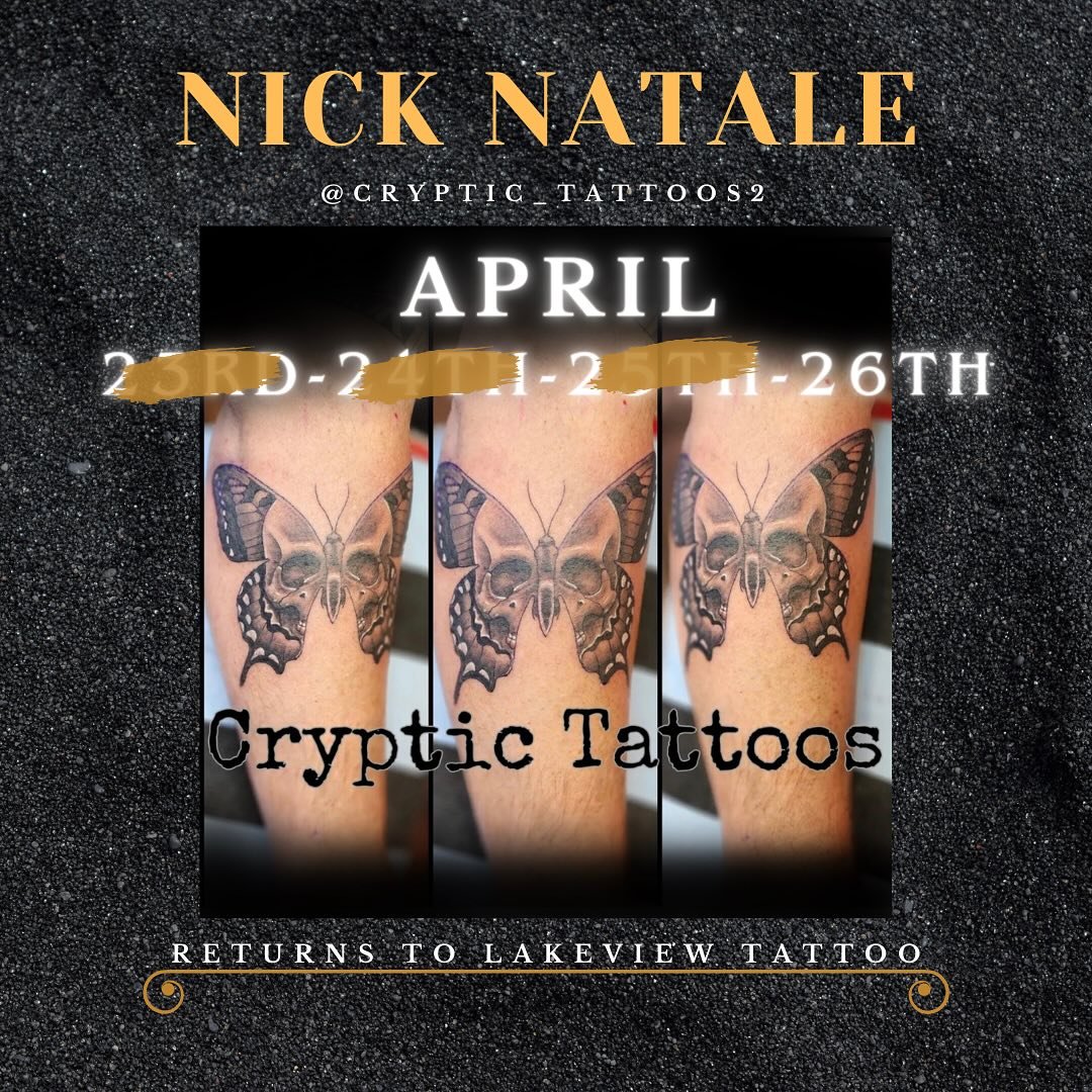 Nick has a little time up for grabs on Friday April 26th - contact us to book!

IG: @cryptic_tattoos2
FB: Cryptic Tattoos

#blackandgraytattoo #surrealismtattoos #colortattoos #horrortattoos #finelinetattoos #geometrictattoos #scripttattoos #coverupt