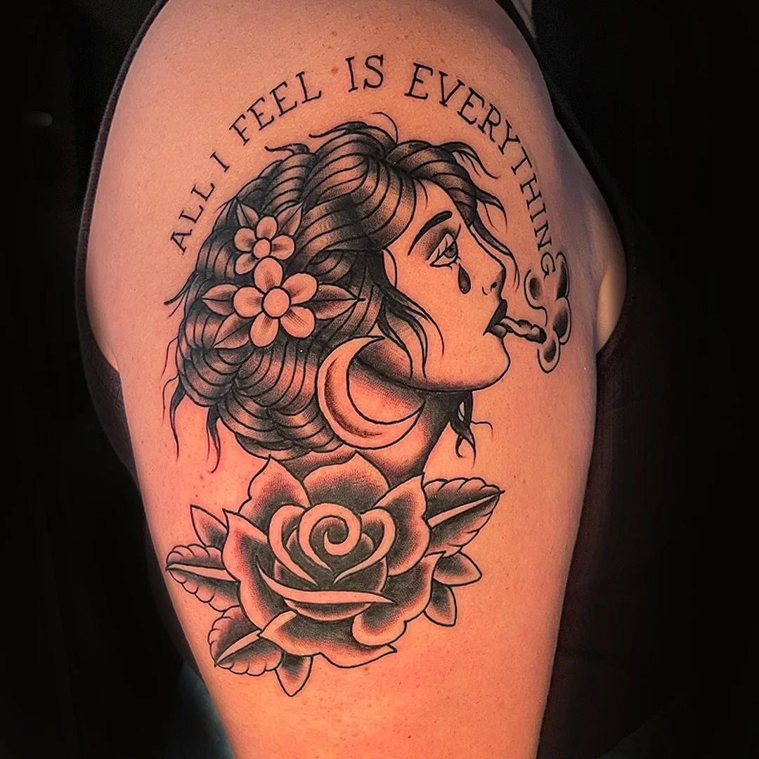 &ldquo;All I Feel Is Everything&rdquo; by Jesse

@LinesLikeWine 🍷 LinesLikeWine@gmail.com 
www.LakeviewTattoo.com ⚓️ Contact@LakeviewTattoo.com 

#americantraditionaltattoos #ftcollins #denver #windsor #colorado