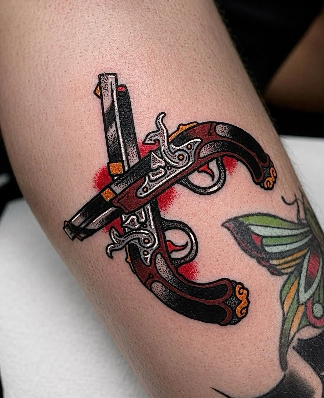 Start the week off with a bang 💥 

@toddshowdown 💀 @toddshowdownflash 🔫www.ToddShowdown.com 

www.LakeviewTattoo.com ⚓️ Contact@LakeviewTattoo.com 

#neotradtattoos #ftcollins #windsor #denver #colorado