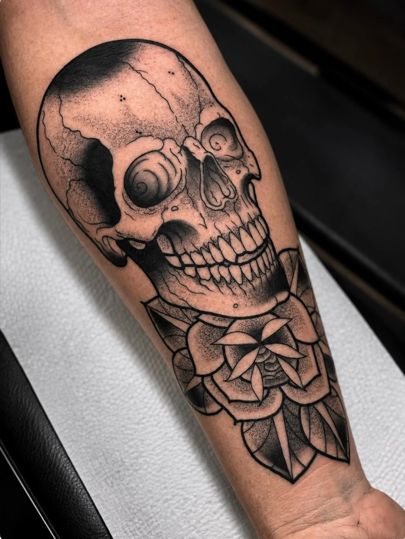 Any design you see in color can be modified to Black &amp; Gray and still be cool AF&hellip;

@toddshowdown 💀 @toddshowdownflash ☠️ www.ToddShowdown.com 

www.LakeviewTattoo.com ⚓️ Contact@LakeviewTattoo.com 

#traditionaltattoos #ftcollins #windsor