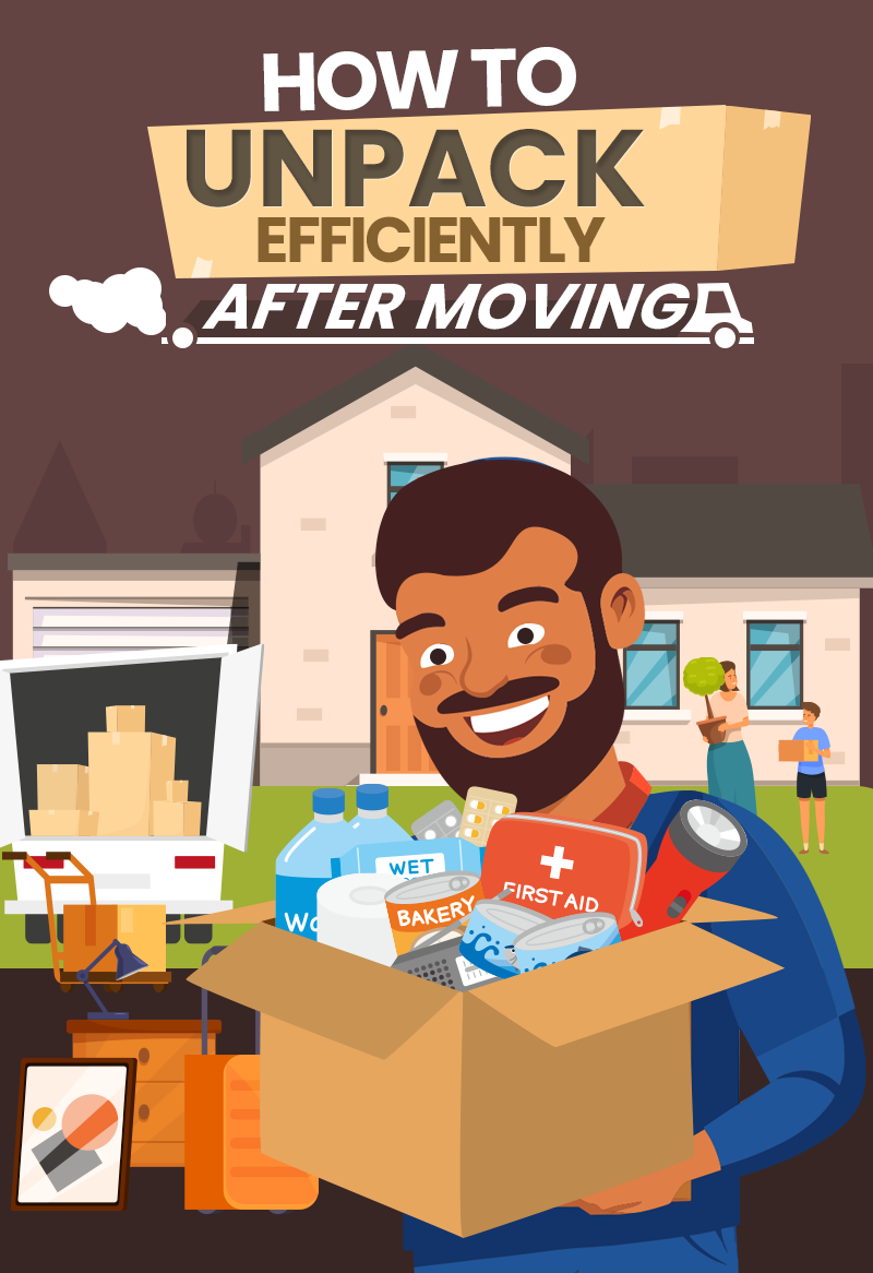 Moving boxes stacked in a new home ready for unpacking in the Piedmont Triad NC