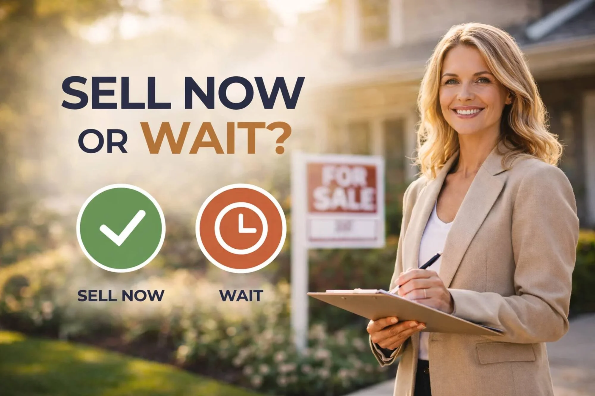 Sell now or wait to list your home - Delia Knight REALTOR helps Piedmont Triad NC homeowners decide the best time to sell