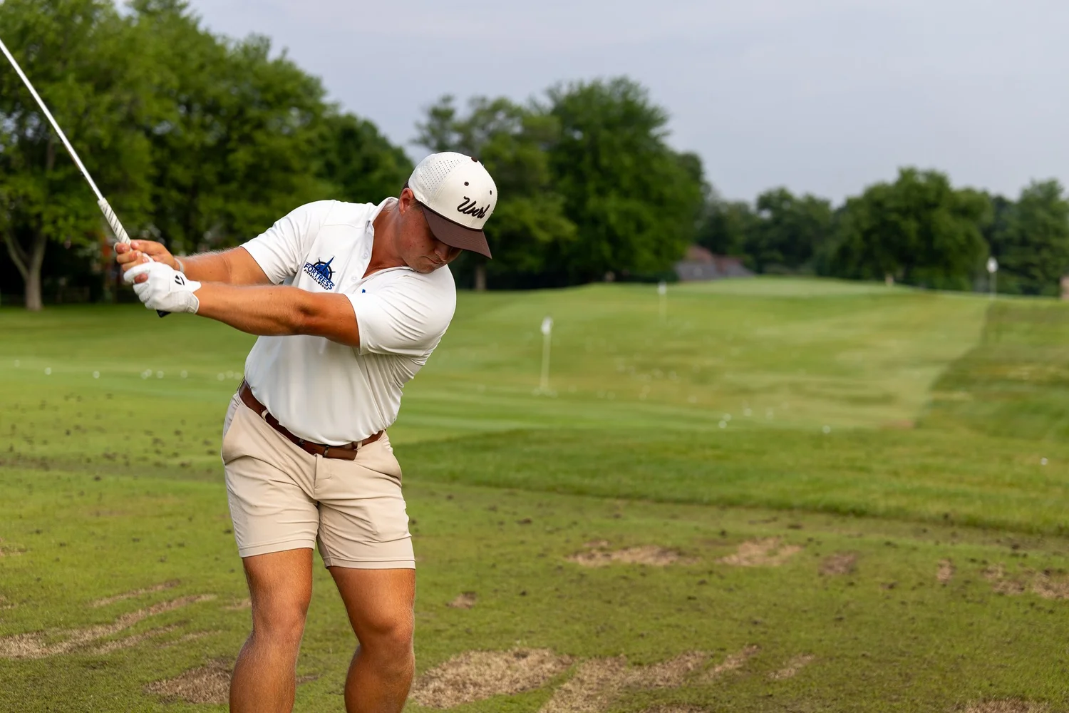 Anders Larson mid-swing at the ISCO Championship in Louisville, Kentucky