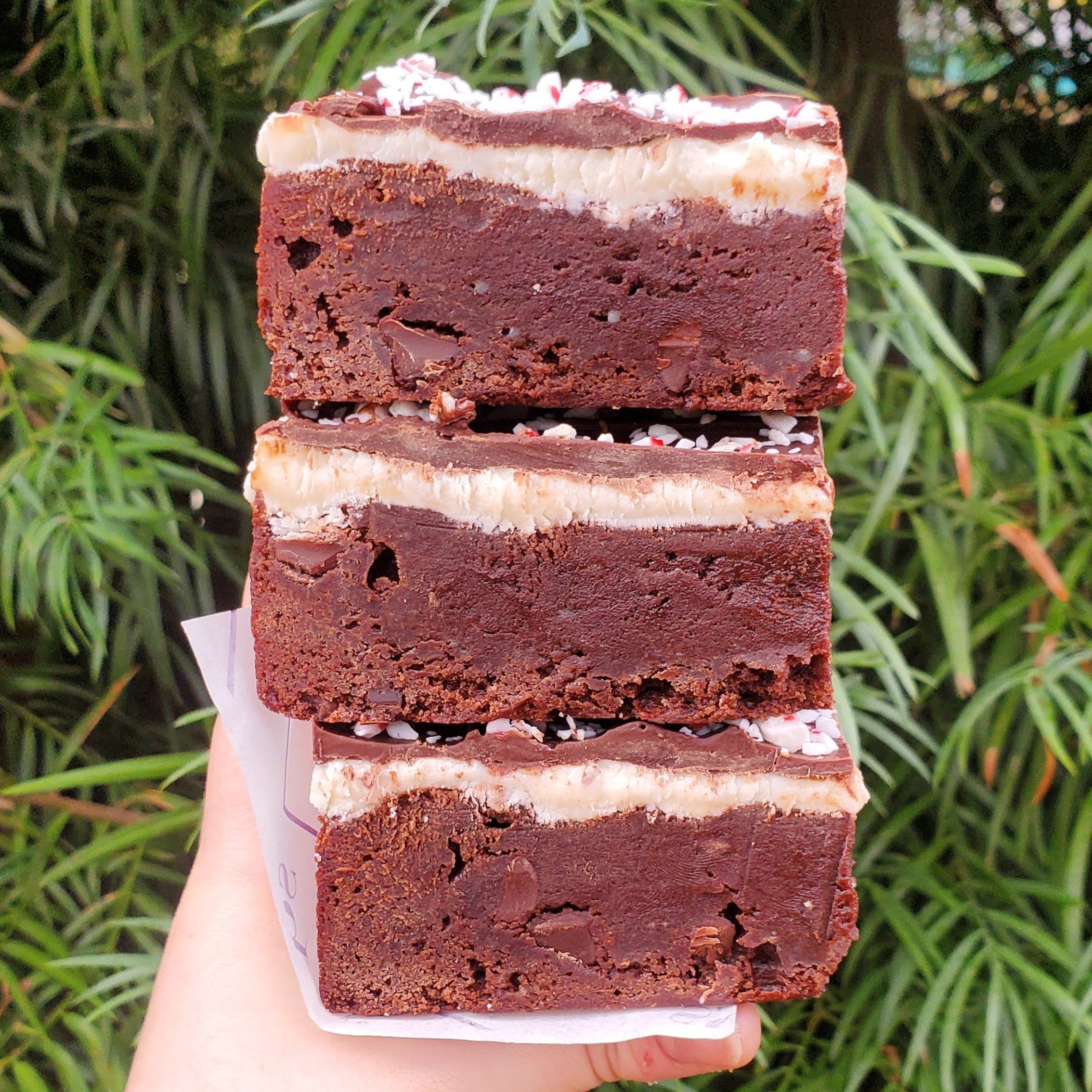 peppermint layered brownies