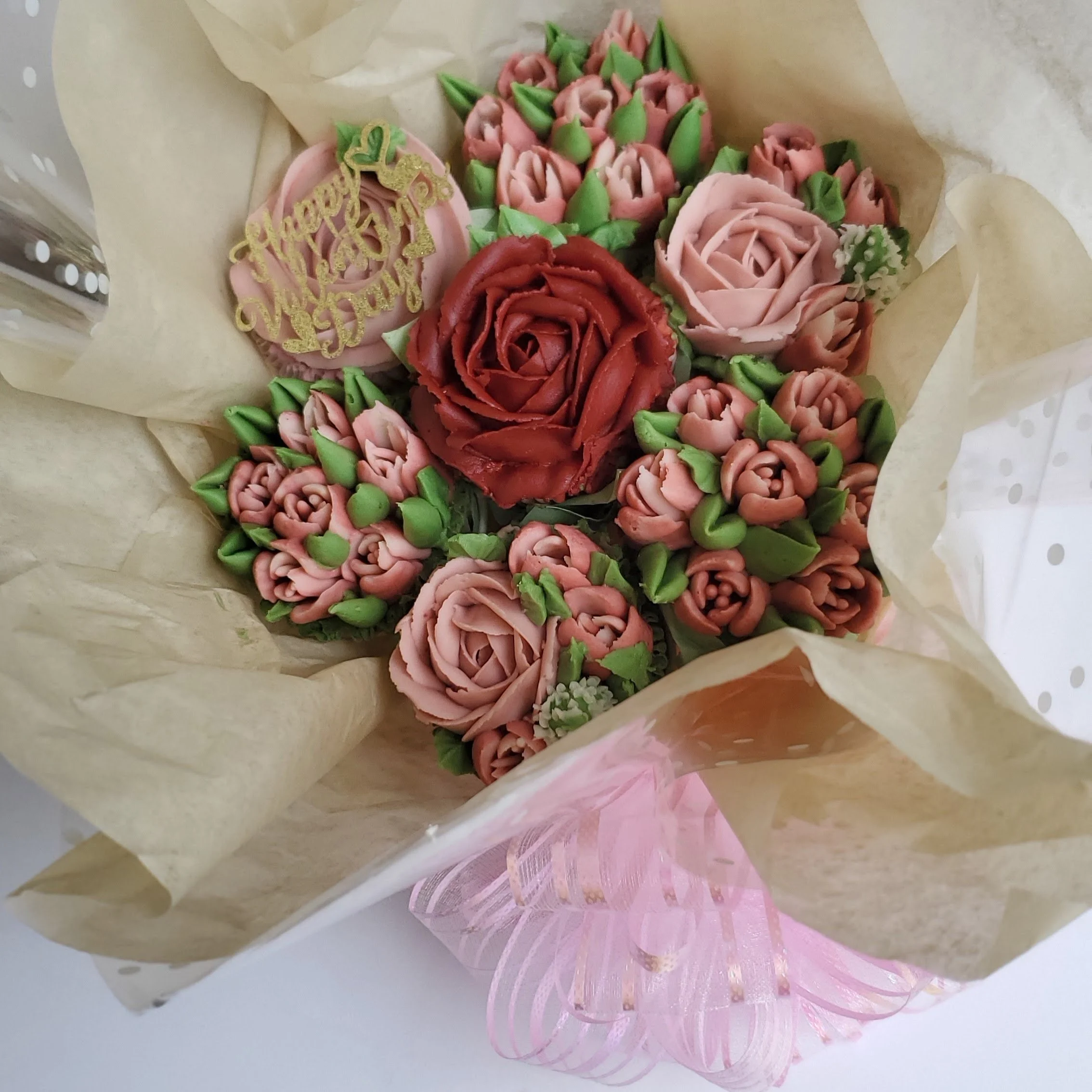 Valentine's cupcake bouquet